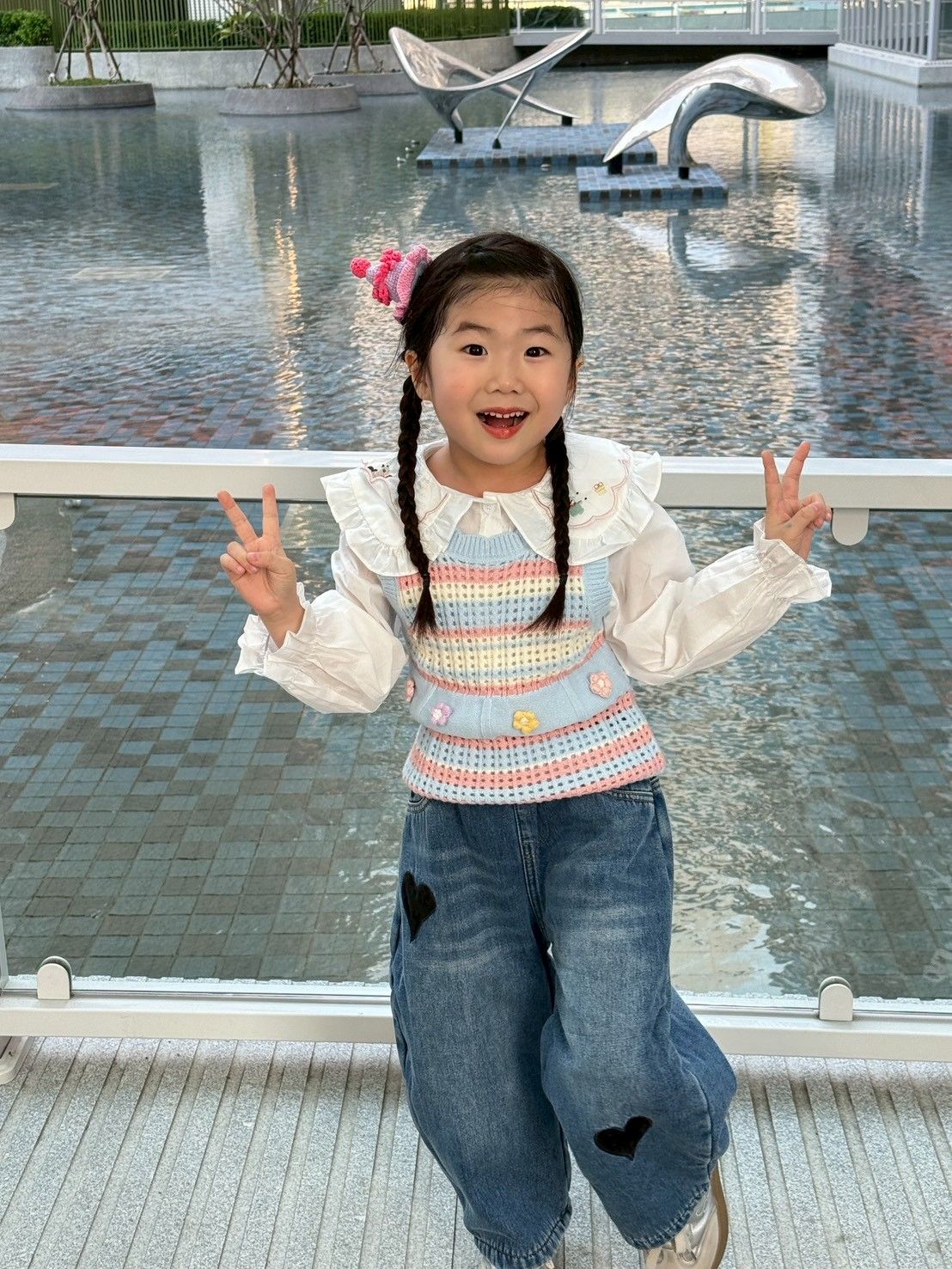 彩格背心娃娃衫（兩件式衣服）