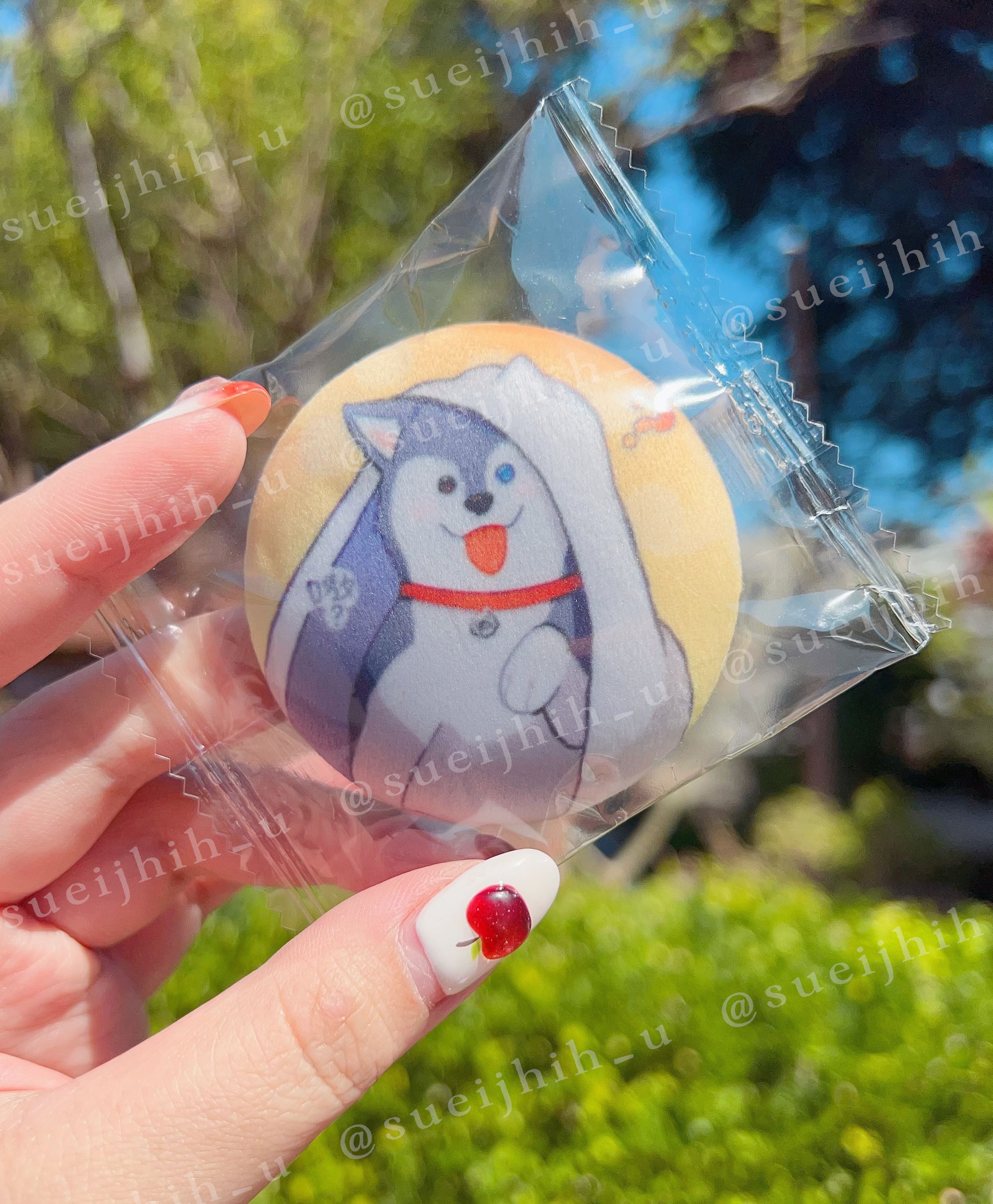 芝麻毛絨厚胸章