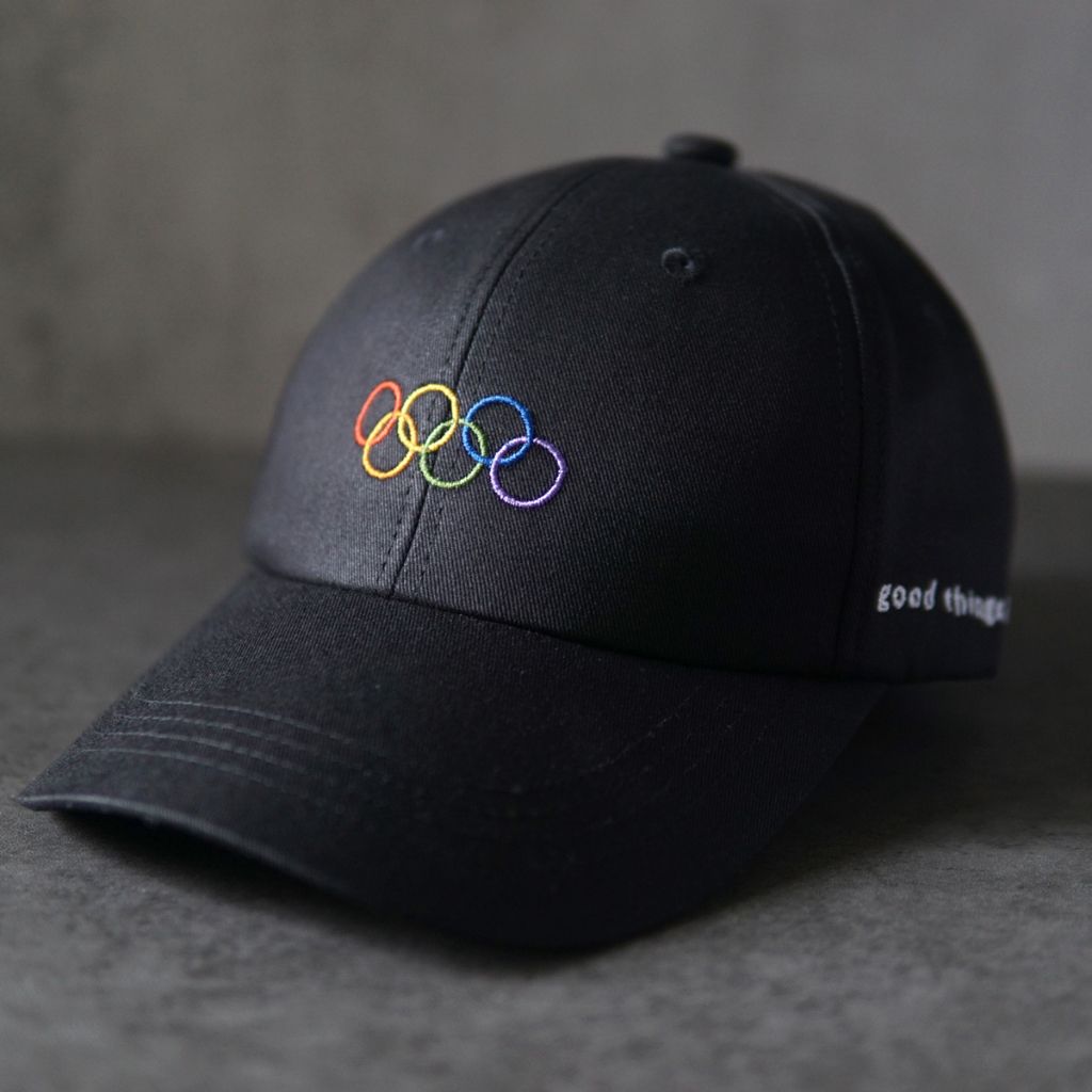 六色彩虹圓圈帽 good things inside／違章女生Ｘ寫字練習