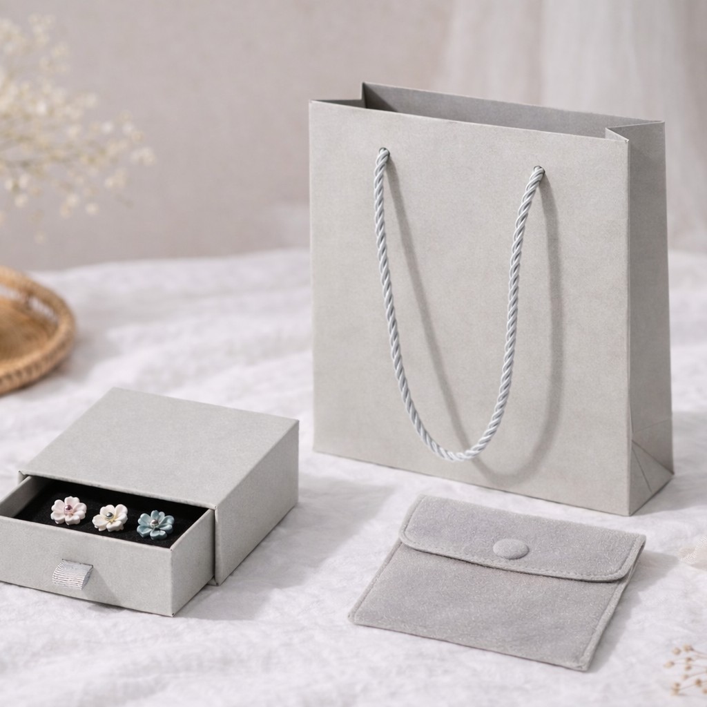  淺灰色送禮包裝三件組（可單售）｜Gift Packaging Bundle