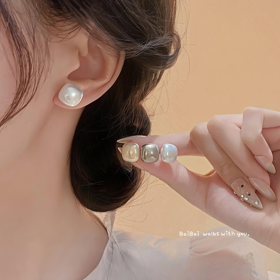 小方糖耳環｜Sugar Cube Stud Earrings