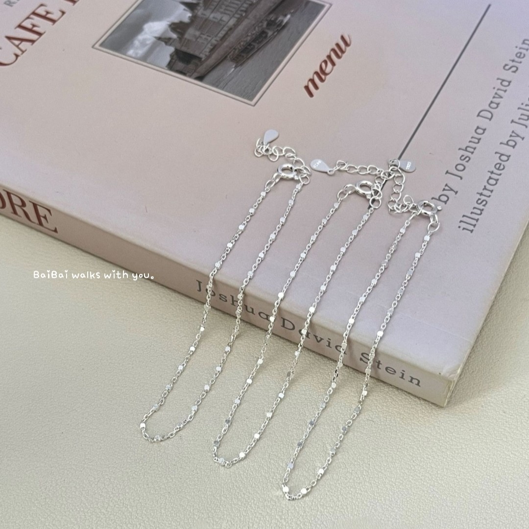 925純銀♡ 小方塊手鏈 | Soft Glow Square Silver Bracele