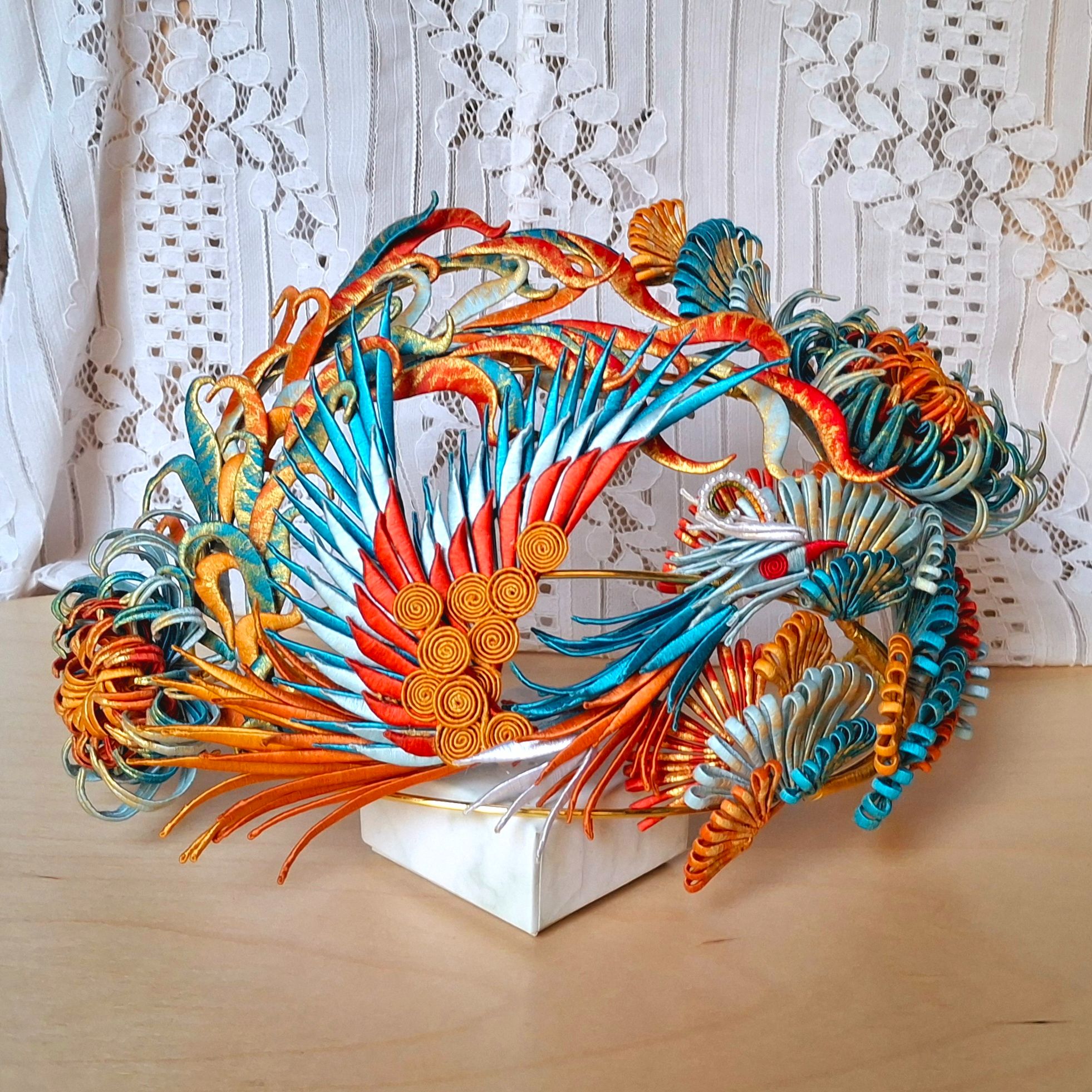 【材料包成品】嵐尚宮婚嫁敦煌鳳冠（頭、喙、腹造型微調整）