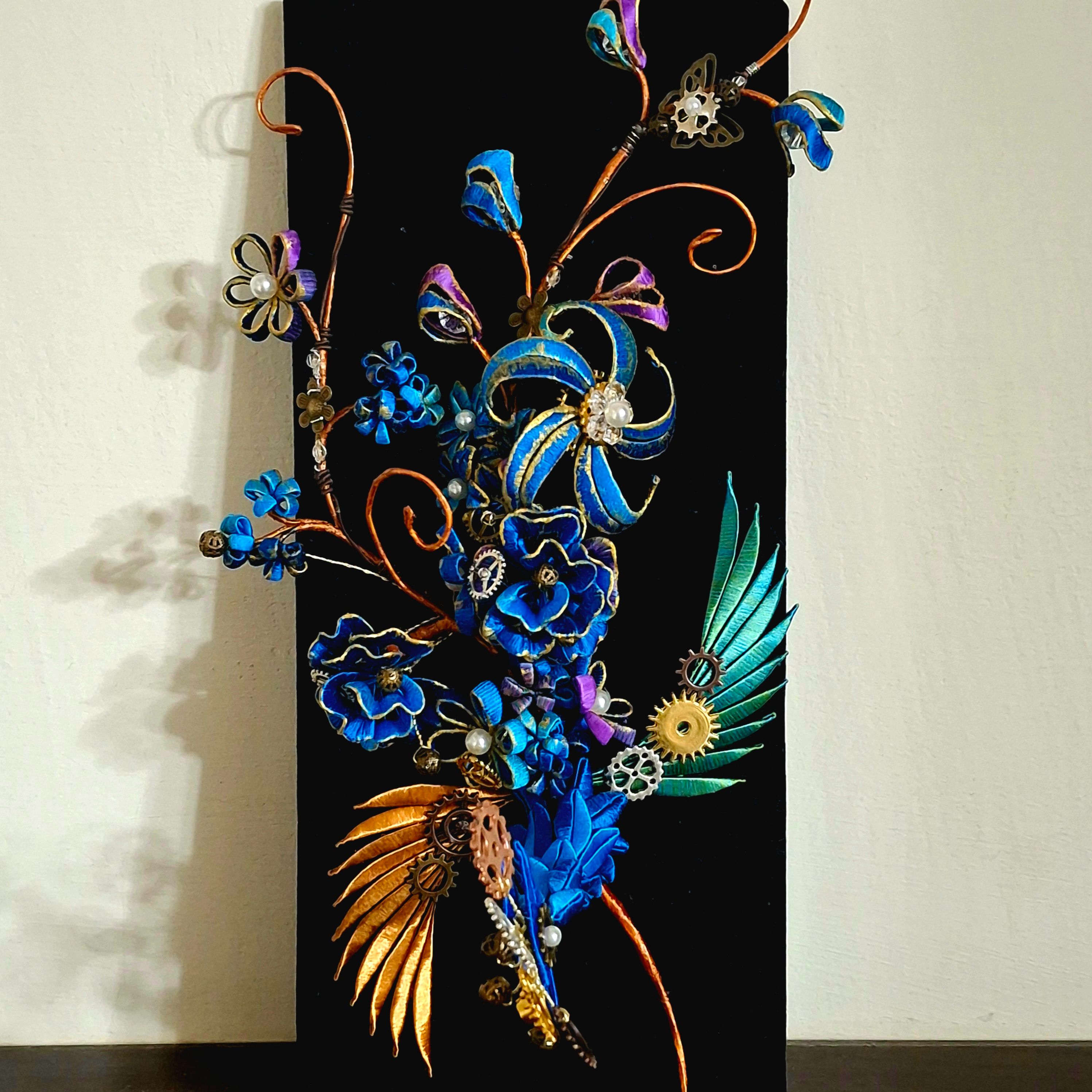 【作品展示】Jade de Mort-vivant．混線冷虹彩機械齒輪鳳凰擺件