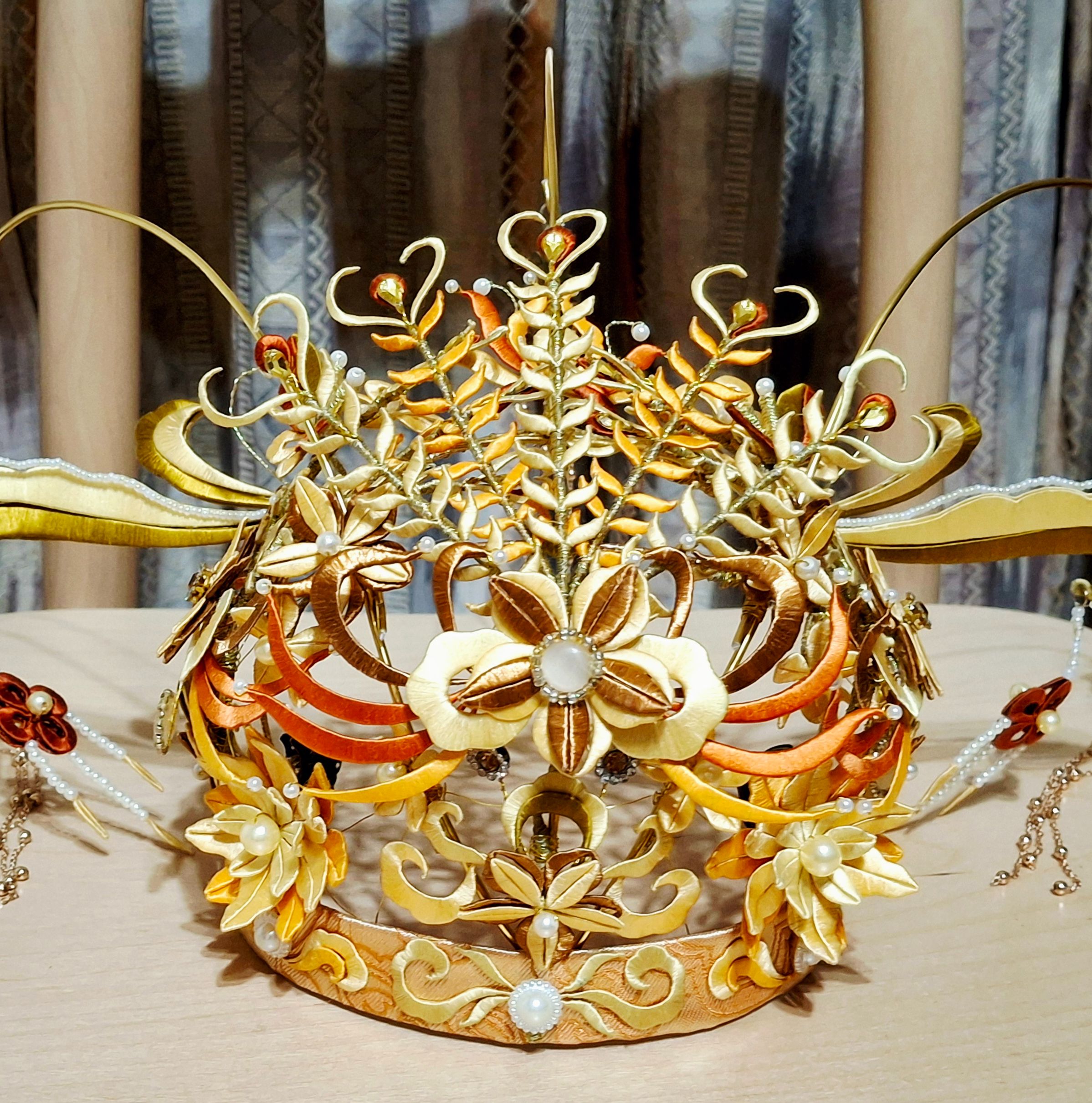 【纏花紙模成品】小米粥鳳冠