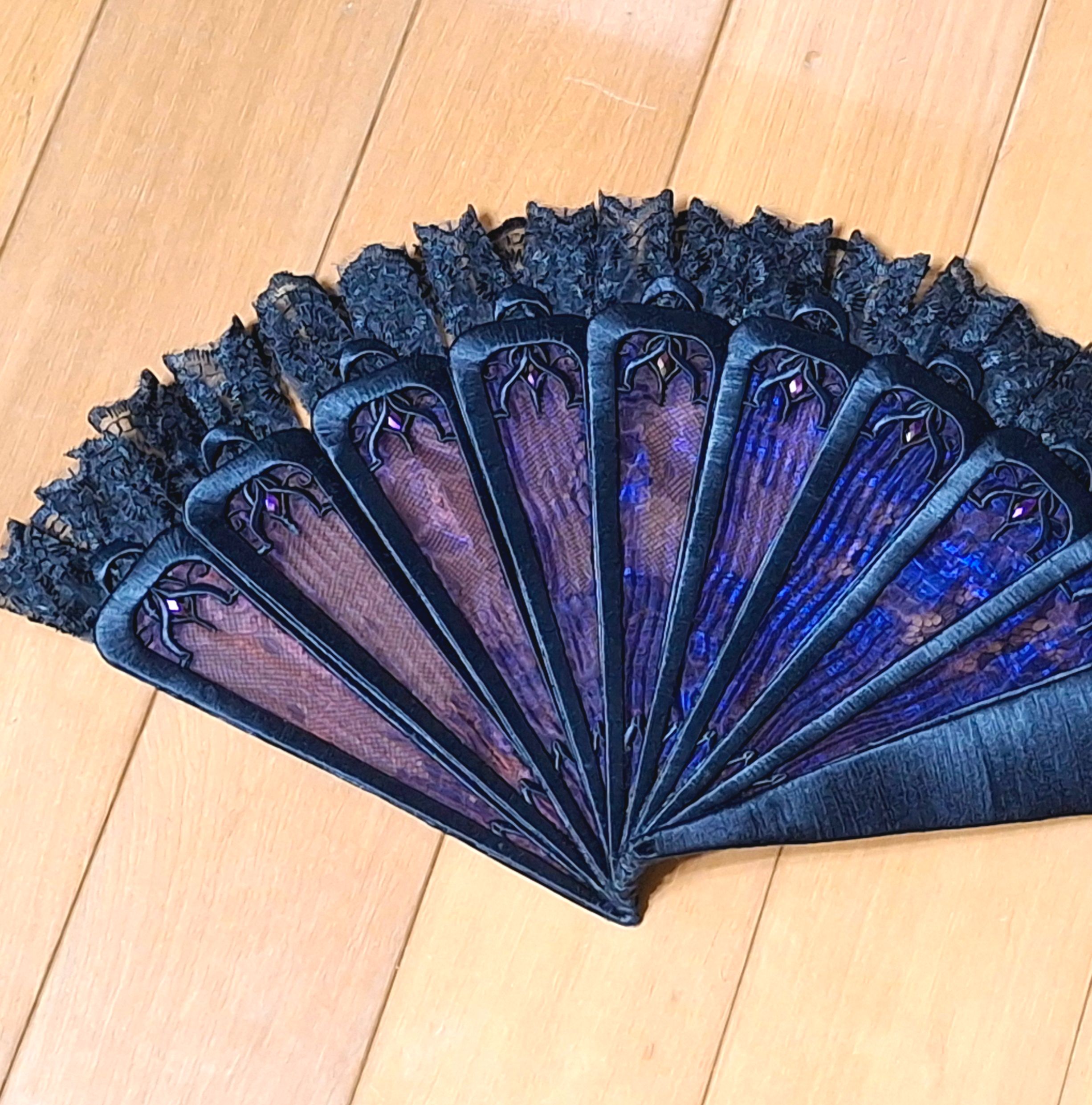 【纏花紙模成品】纏花摺扇本體（無裝飾）