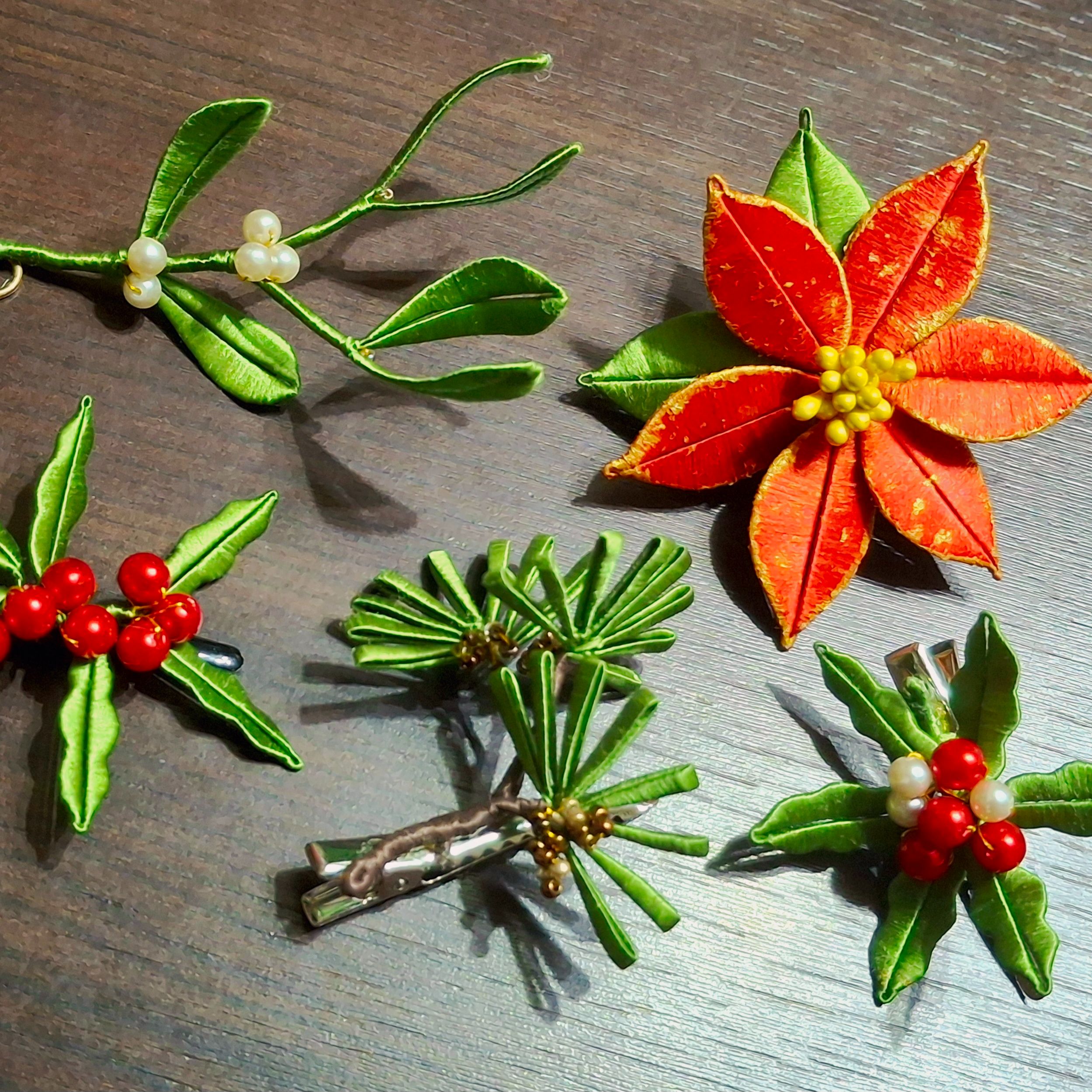 【原創纏花】聖誕節小髮飾