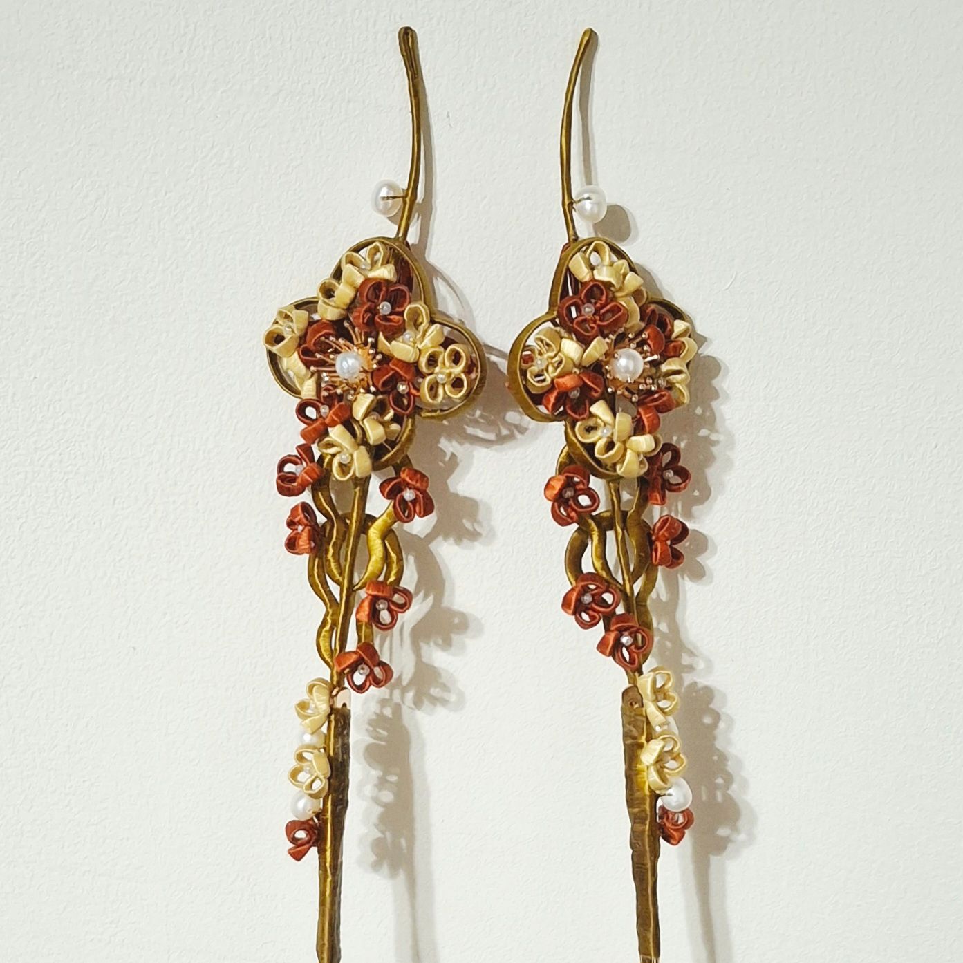 【材料包成品】嵐尚宮仿故宮文物桂花花神挖耳扁簪