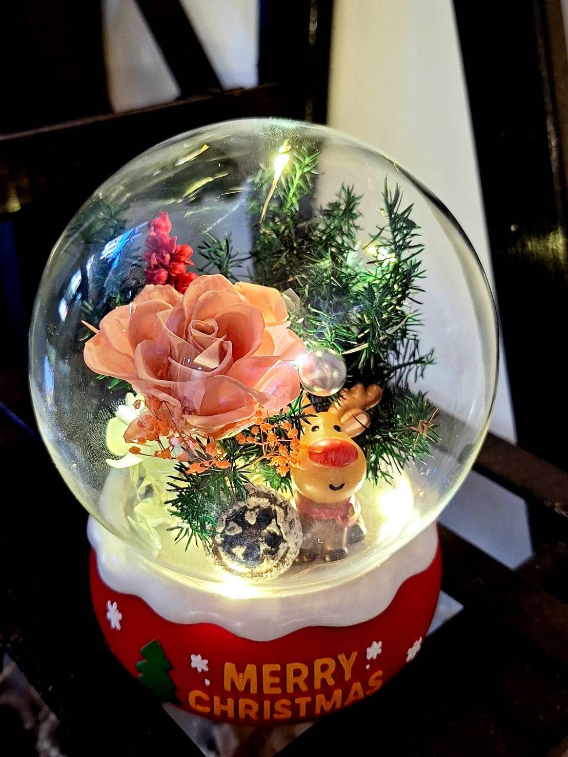 🎄初夏花開｜聖誕麋鹿燈串花盅