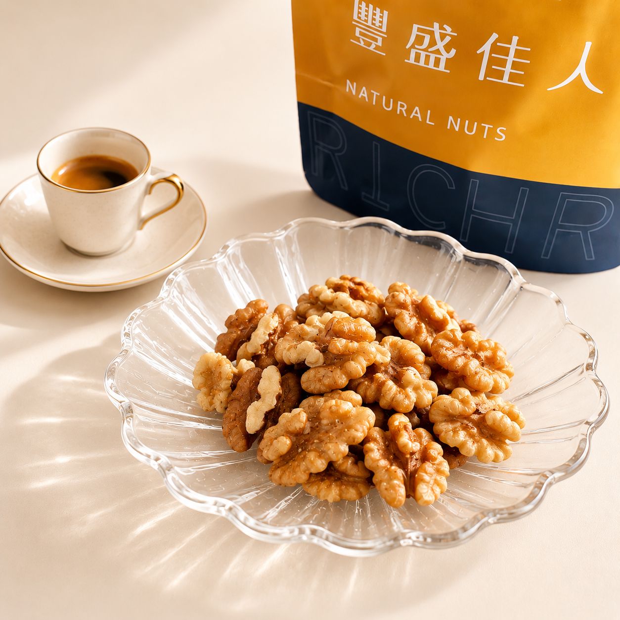 【豐盛佳人】美國核桃 200g 無調味 低溫烘焙