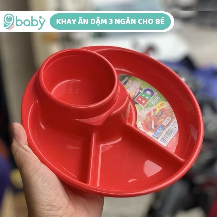 日本製--Inomata 日本高品質 3 格塑料斷奶盤