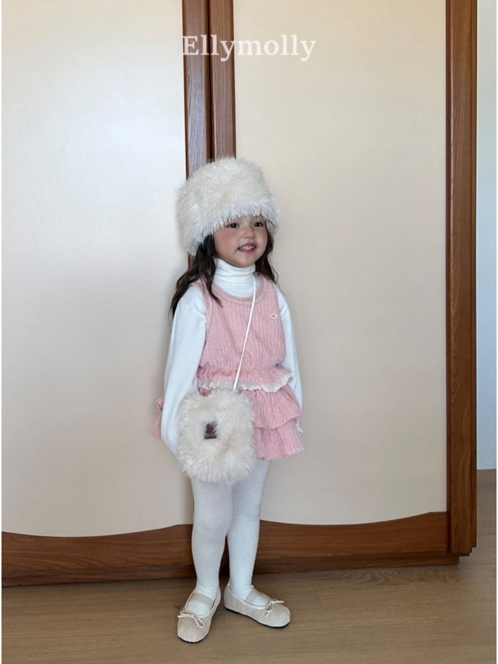 正韓童裝 elly molly 親子款 愛斯基摩帽 保暖毛毛帽