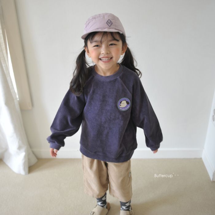 女童布章長袖｜現貨女童110｜正韓 童裝  女童衛衣 女童長袖上衣 女童大學服