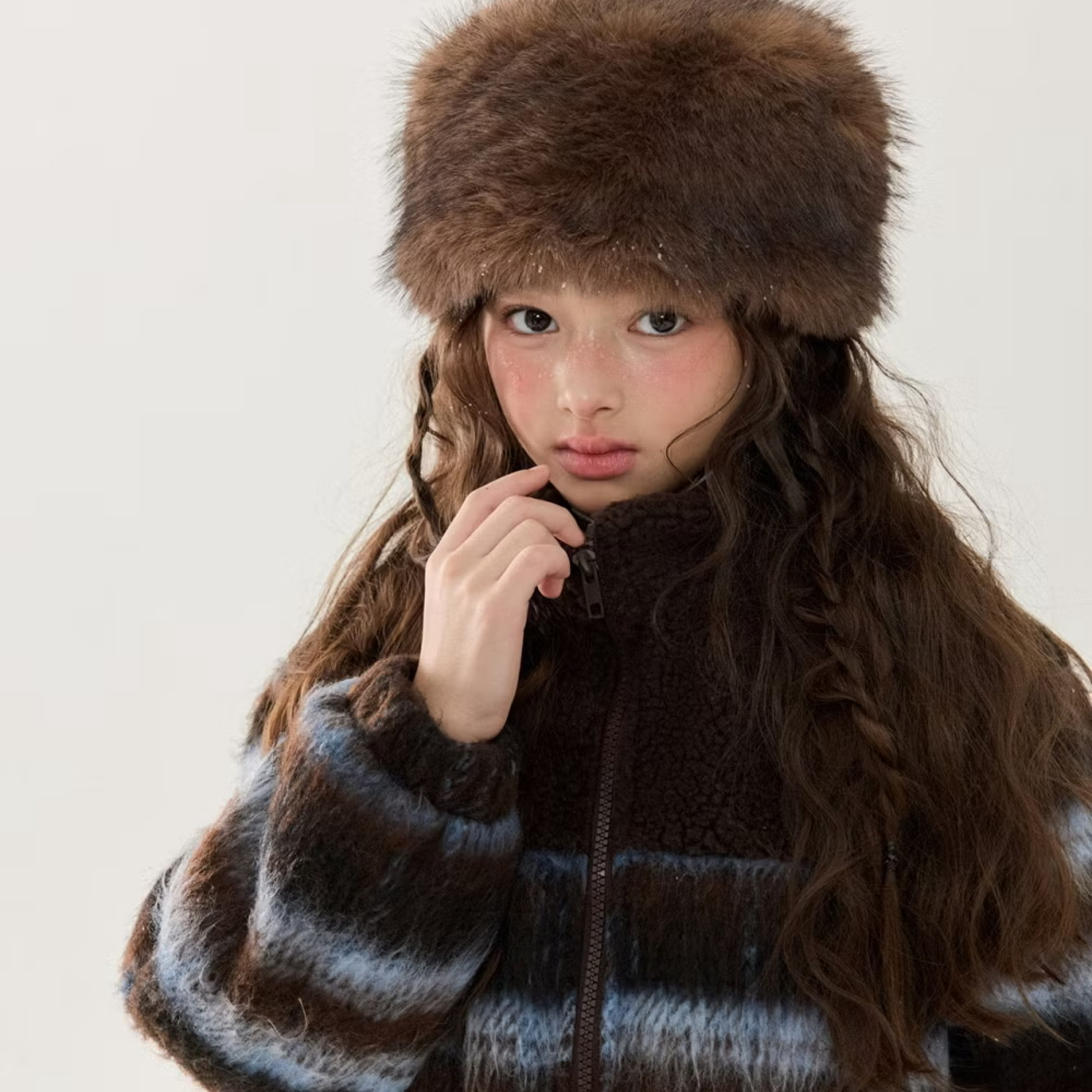 正韓童裝 女童毛毛帽 台灣現貨