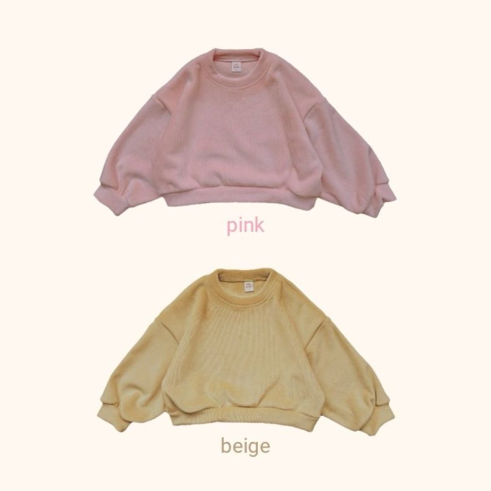 女童燈芯絨刷毛上衣 台灣現貨 粉L（5~6y）