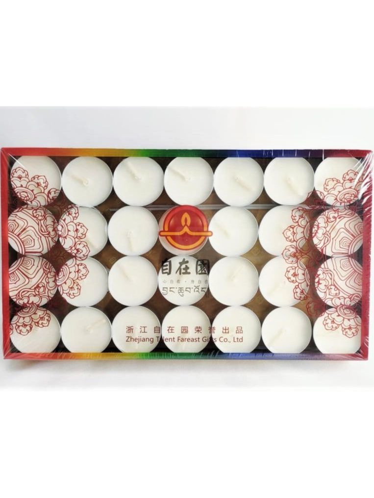 菩月自在園4小時【白色】56顆裝【工廠原廠直營、附發票】100%純植物酥油燈、純天然無添加任何化學香精、無煙