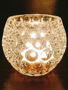 菩月【星辰】水晶玻璃酥油燈座燭臺、供佛、供燈燭台、佛教用品