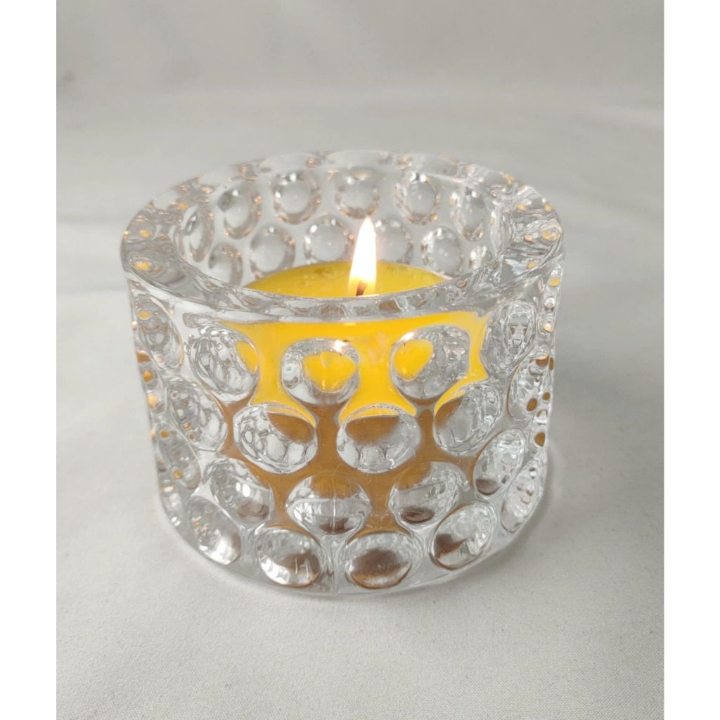 菩月【圓形星辰】12H燈粒 專用 水晶玻璃酥油燈座燭臺、供佛、供燈燭台、佛教用品