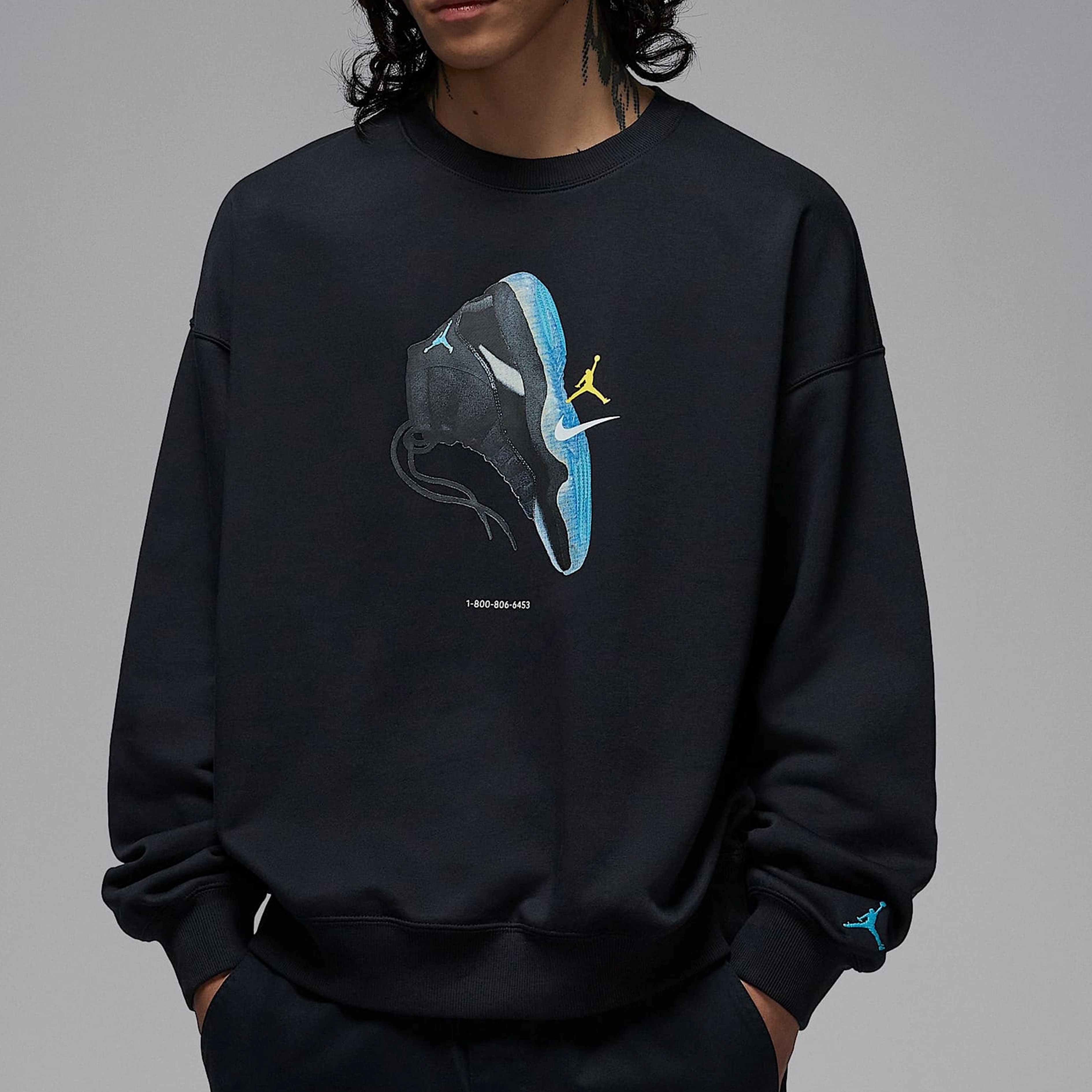 Nike Air Jordan Brooklyn Fleece 黑 大學T IM6302-010