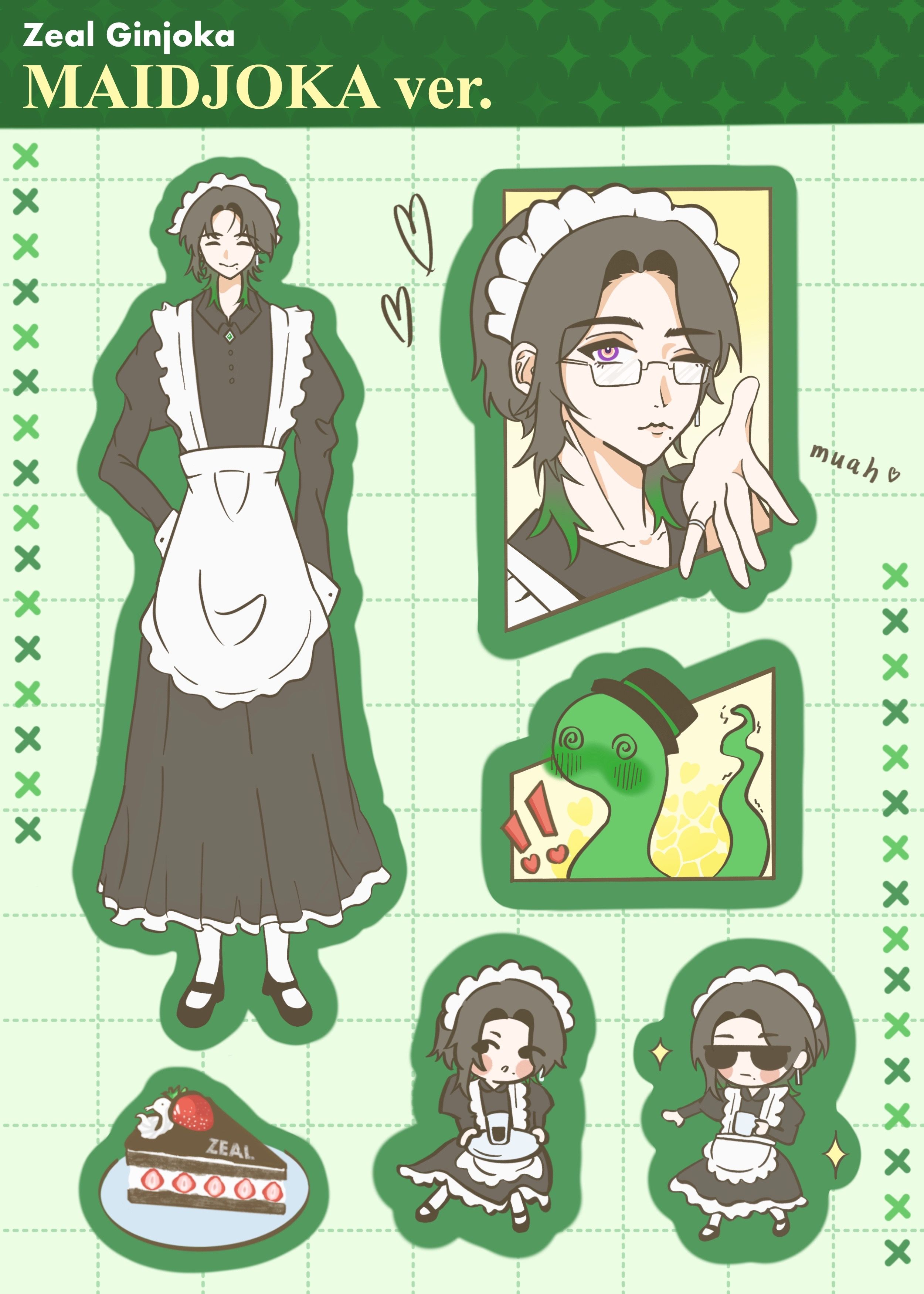 Maidjoka半斷貼紙🍰