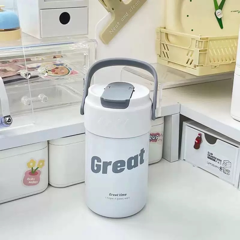 白色保溫杯 （包裝紙盒折傷 便宜賣
