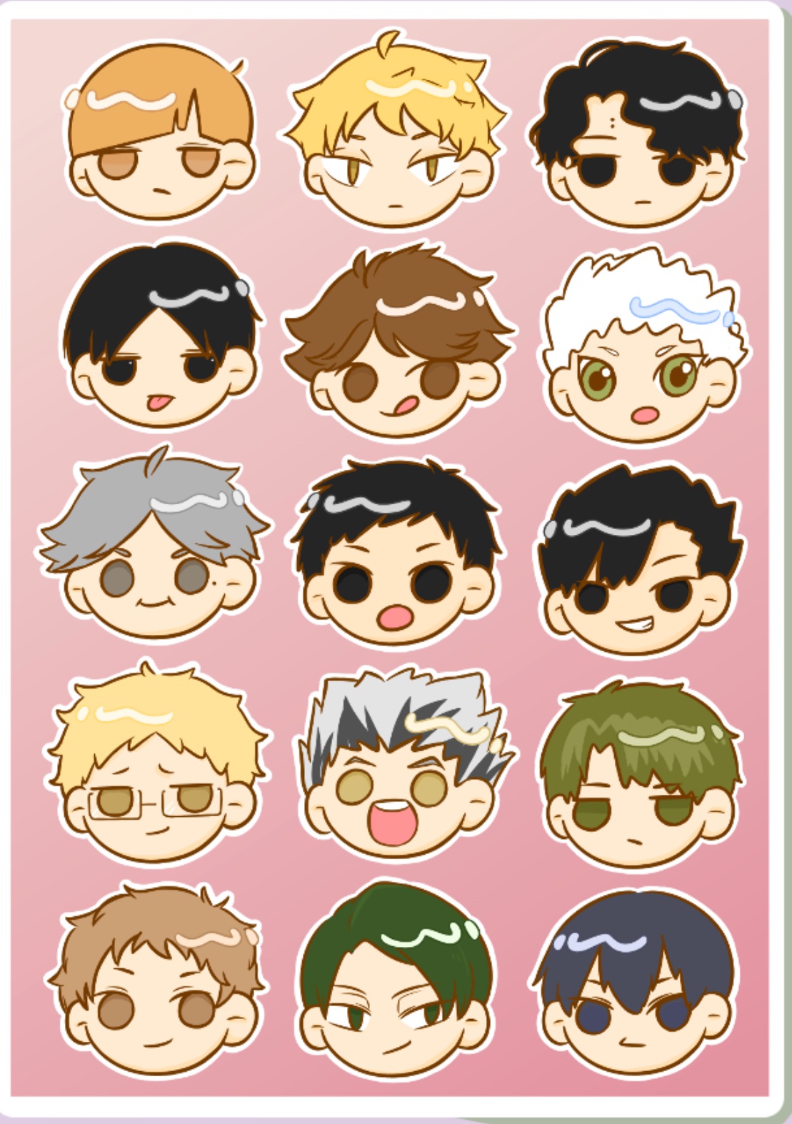 排球少年章魚燒QQ頭貼紙