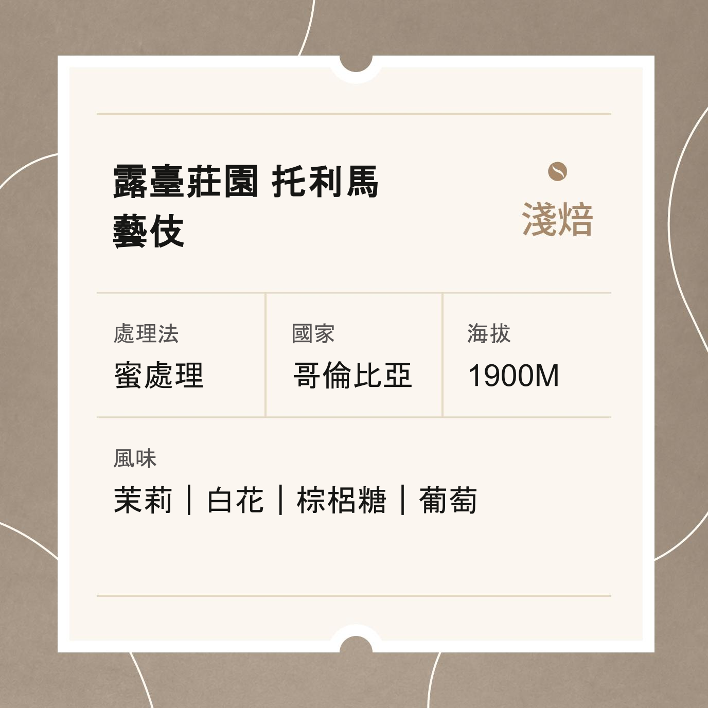 哥倫比亞   露臺莊園 托利馬 藝伎