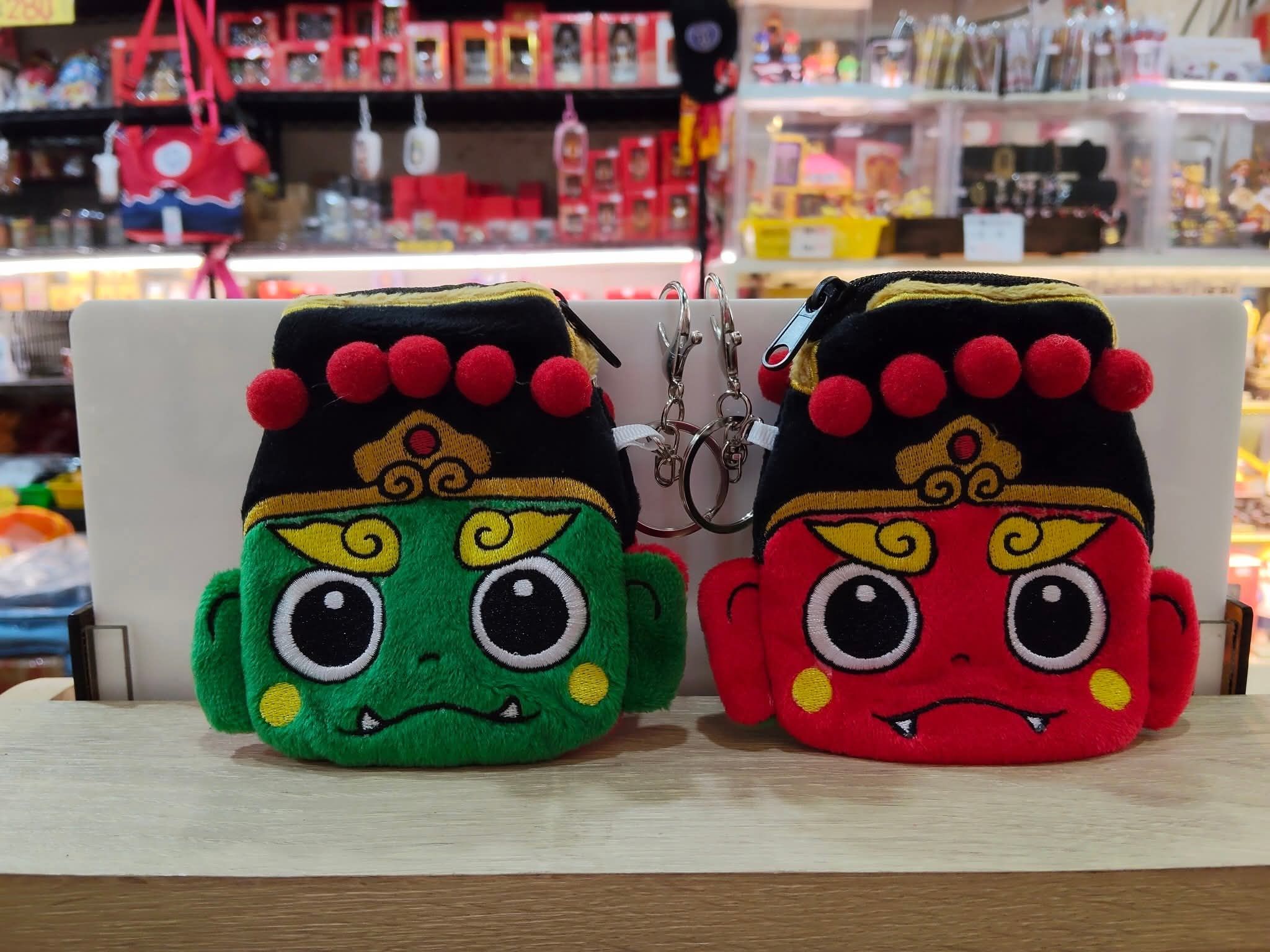 千順將軍絨布零錢包（附鎖圈）