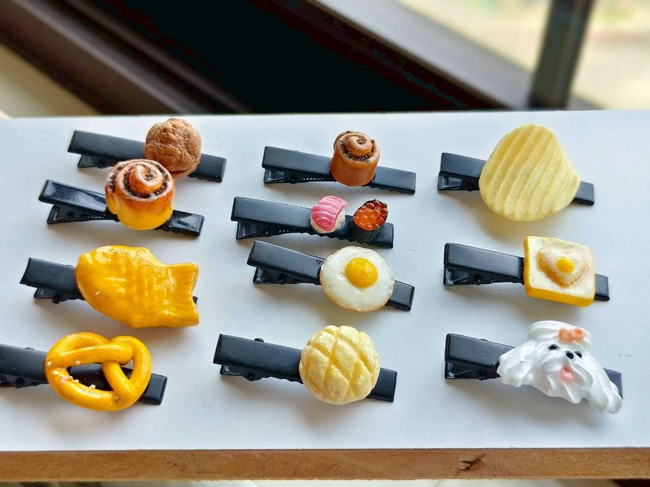 可愛的食物髮夾和髮圈