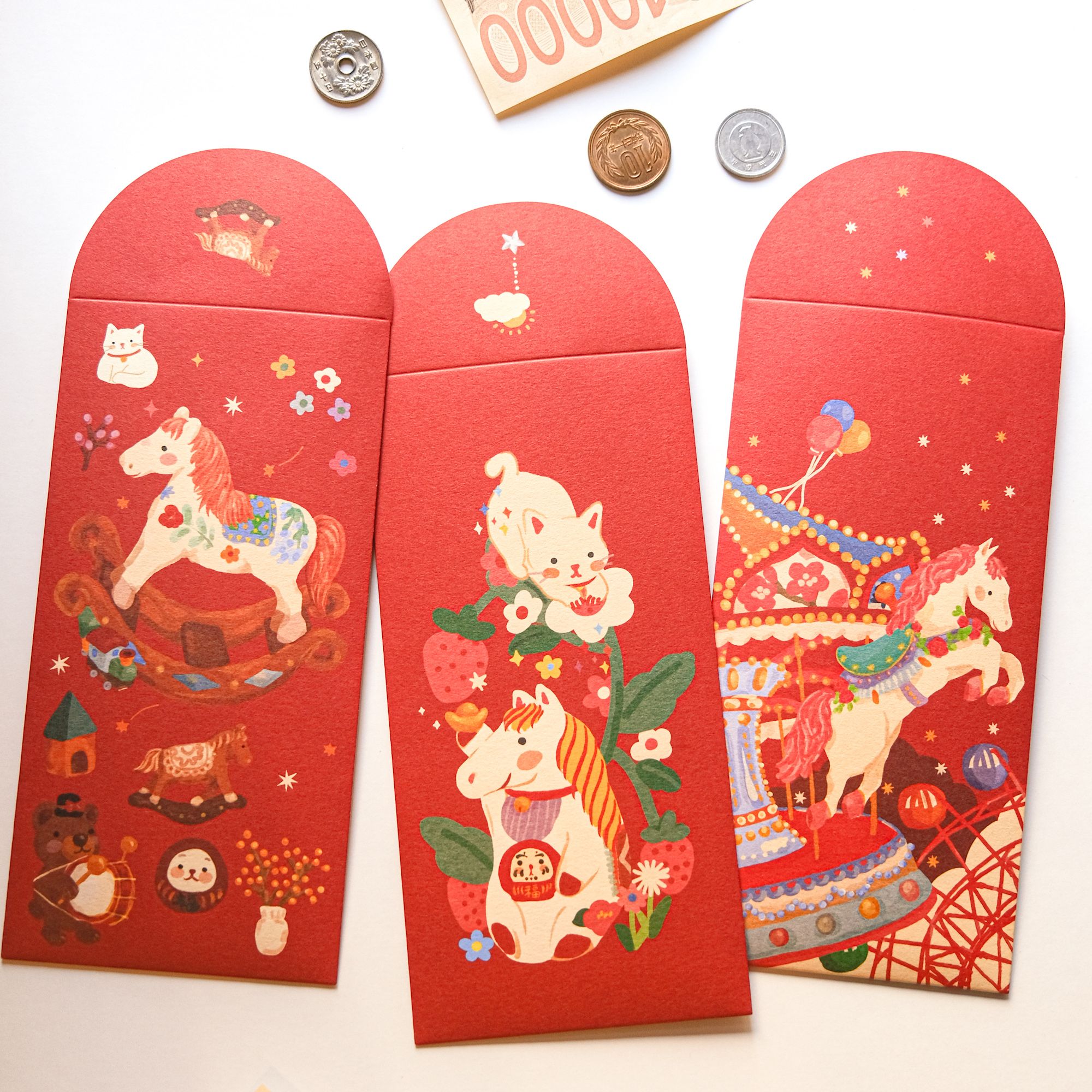 馬年紅包袋 貓貓好馬吉綜合3入組