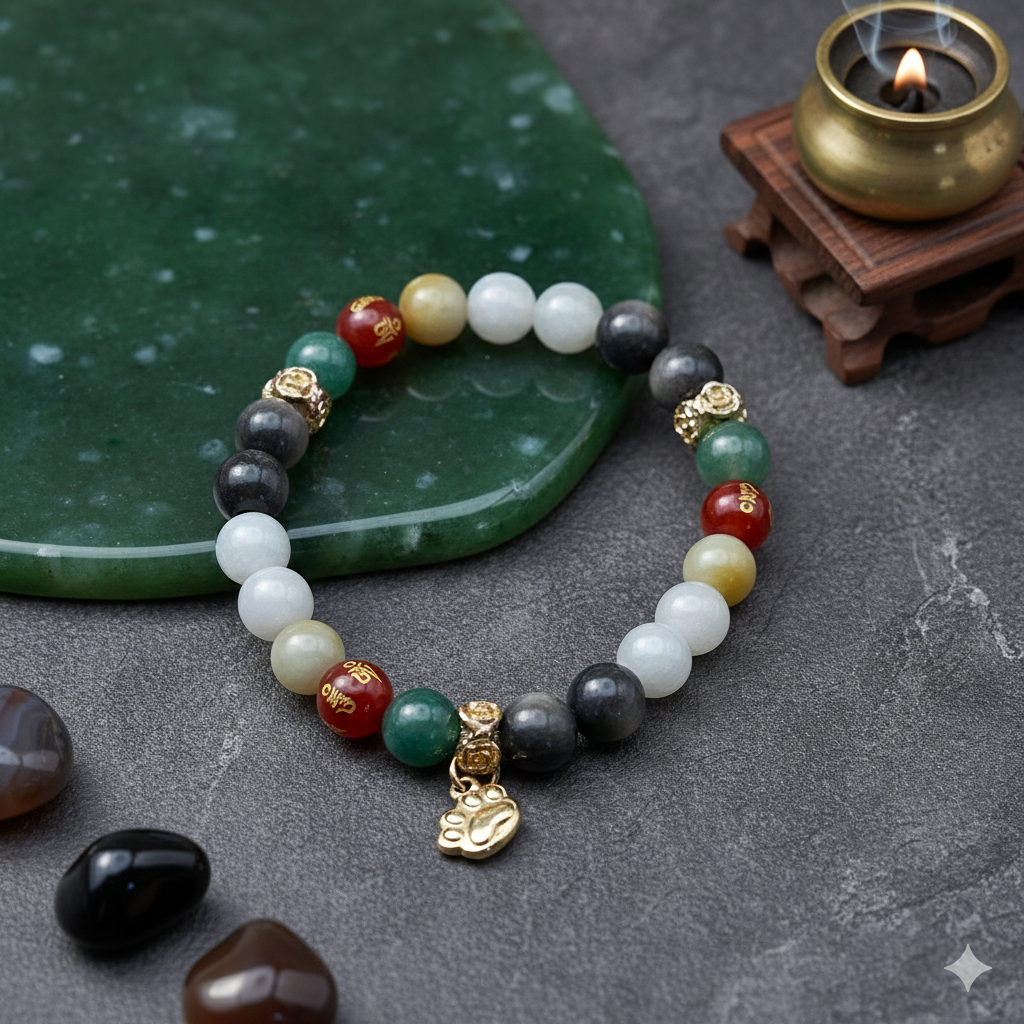 流光生息｜個人專屬五行平衡手串（客製化） 日本牛筋透明彈力線 水晶 能量平衡 能量調頻 穩定能量