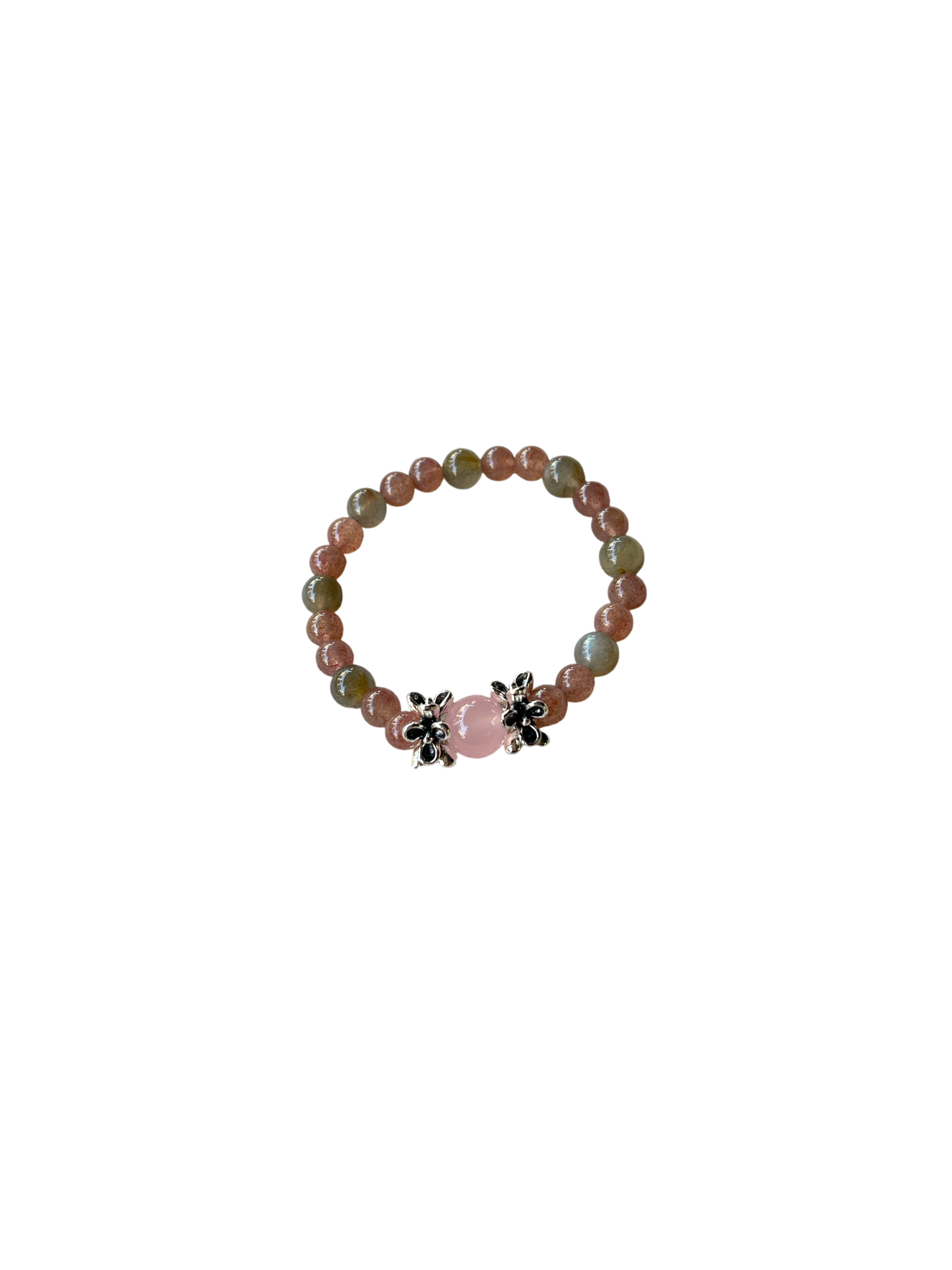 月下莓瑰｜粉晶、草莓晶與月光石的溫柔邂逅 #草莓晶手鍊 #粉晶設計 #月光石手串 #溫柔陪伴系列 #石在好運 #能量水晶