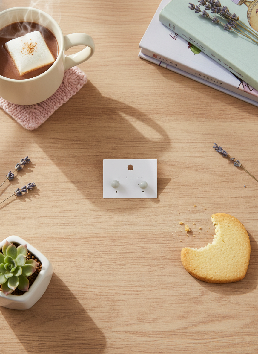 🌿 【療癒系手作】天然東陵玉鋼線耳環 — 晨光中的溫柔守護