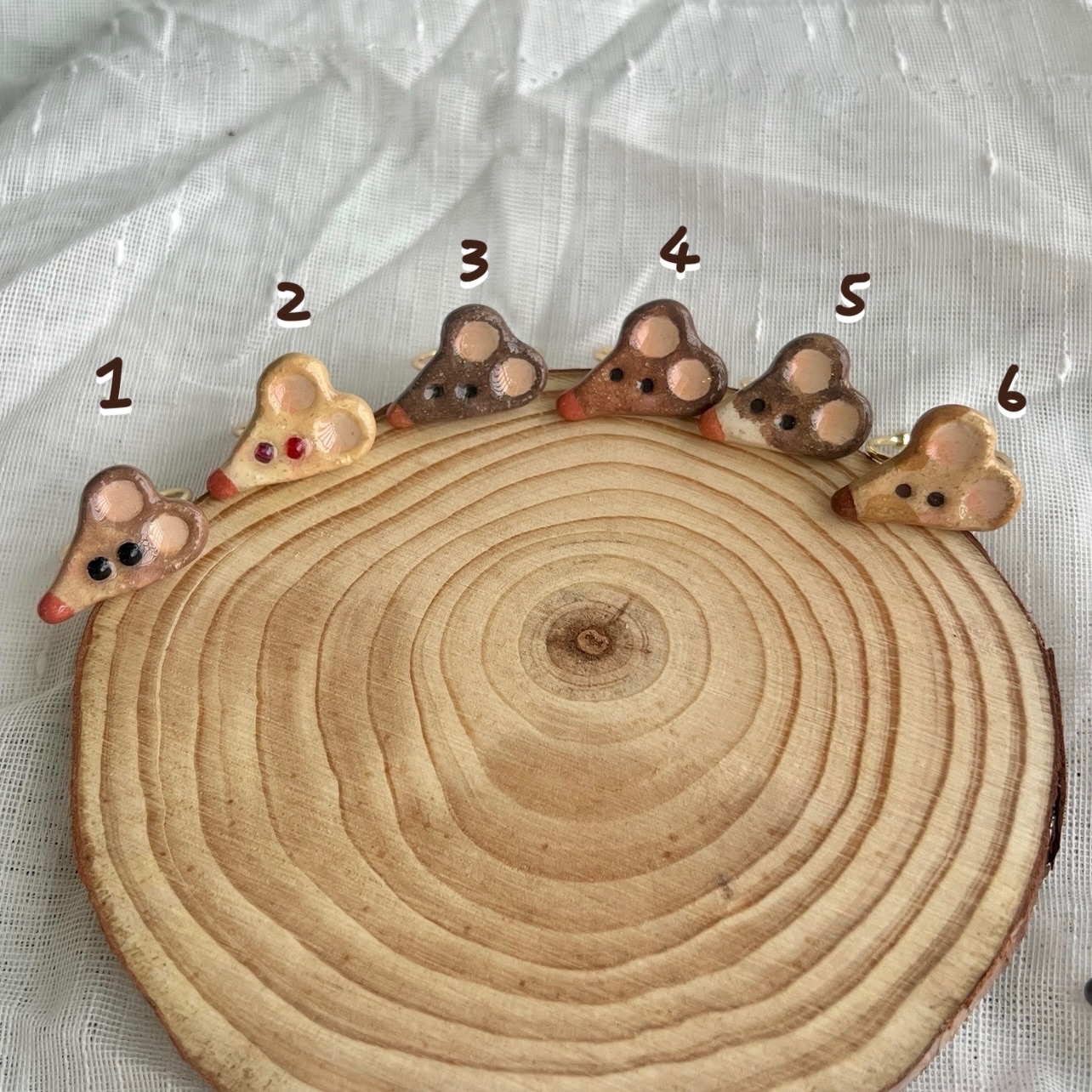 暖色系鼠鼠手作戒指🍂