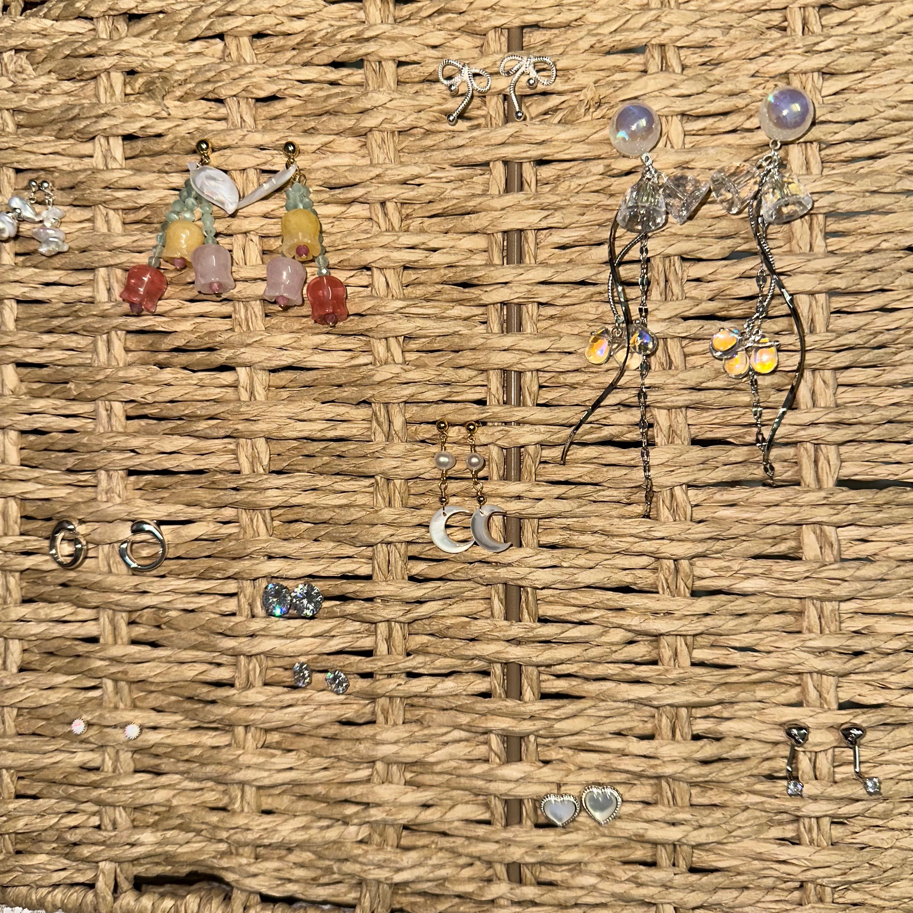 純銀耳環-天然珍珠、玉石水晶、珍珠母貝