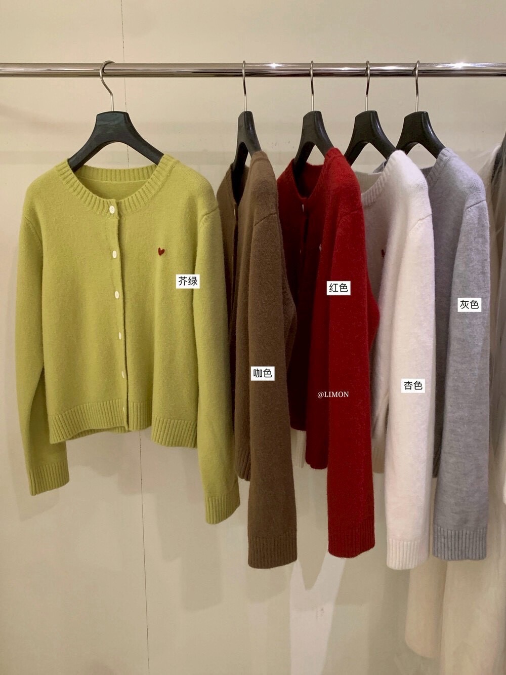 🛒小愛心刺繡北極絨針織外套