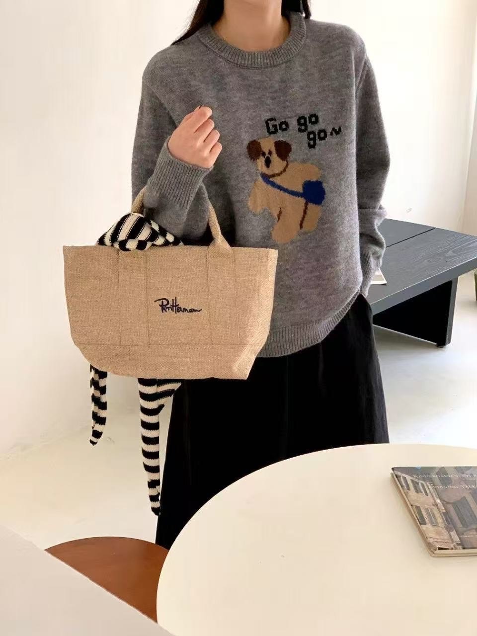 🛒背包小狗針織毛衣