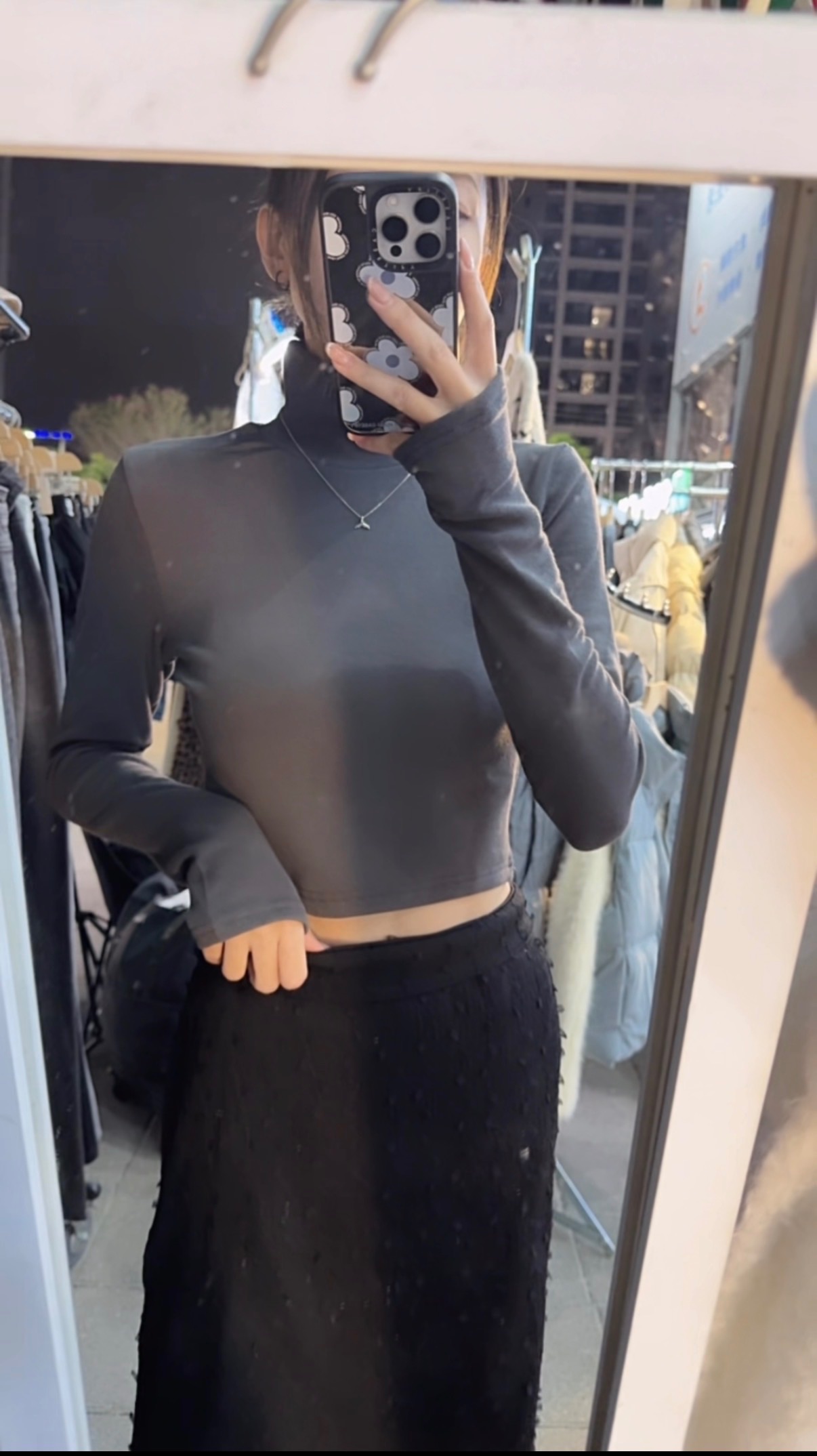 🛒高領短版羊絨打底上衣✨兩件優惠✨