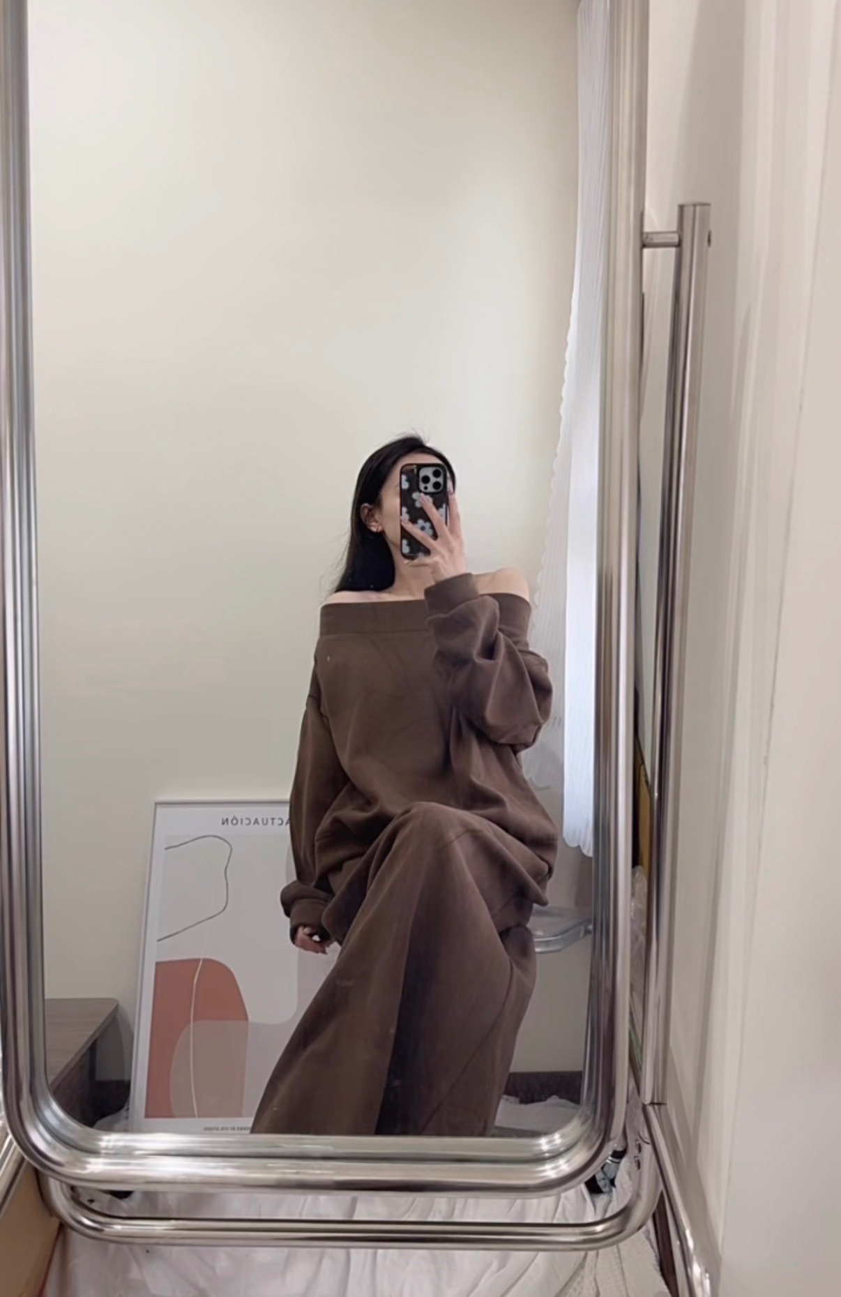 🛒折扣✨內刷毛一字領棉裙套裝
