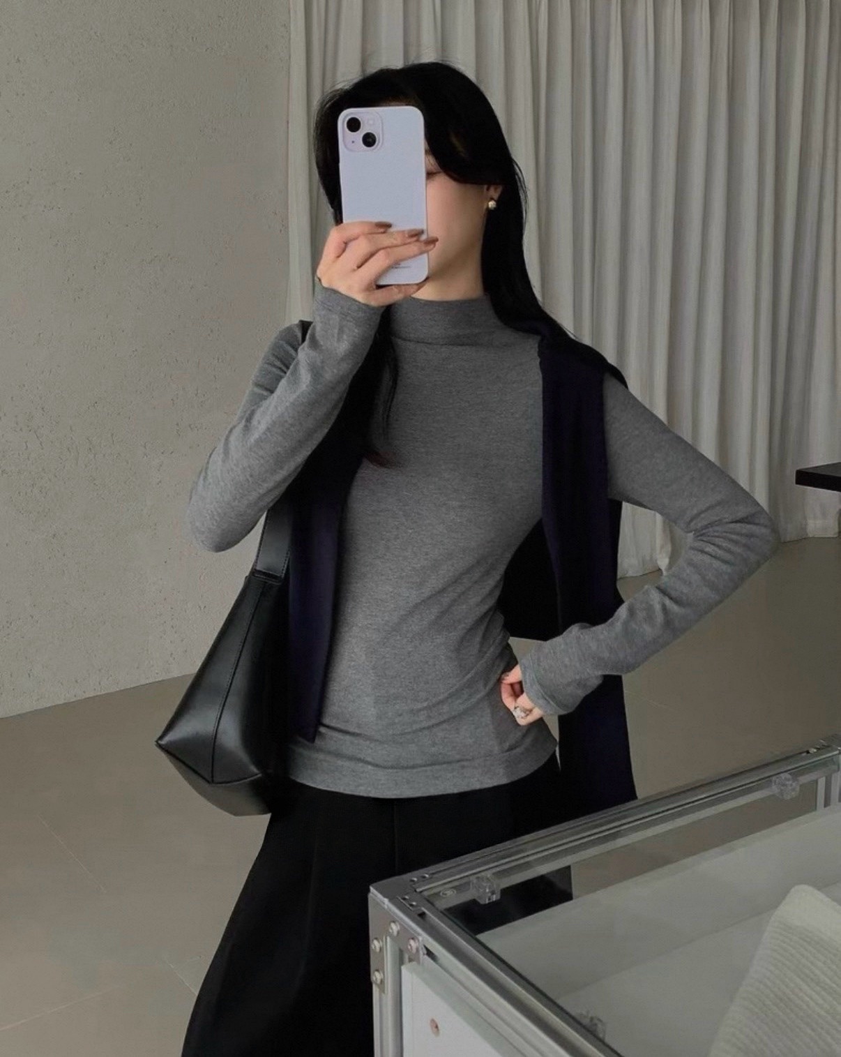 🛒包色優惠✨小立領彈力莫代爾打底上衣