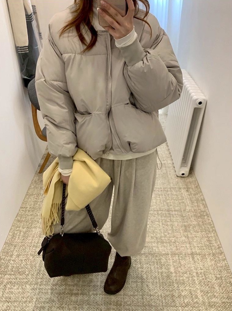 🛒超甜價✨圓領拉鍊鋪棉外套