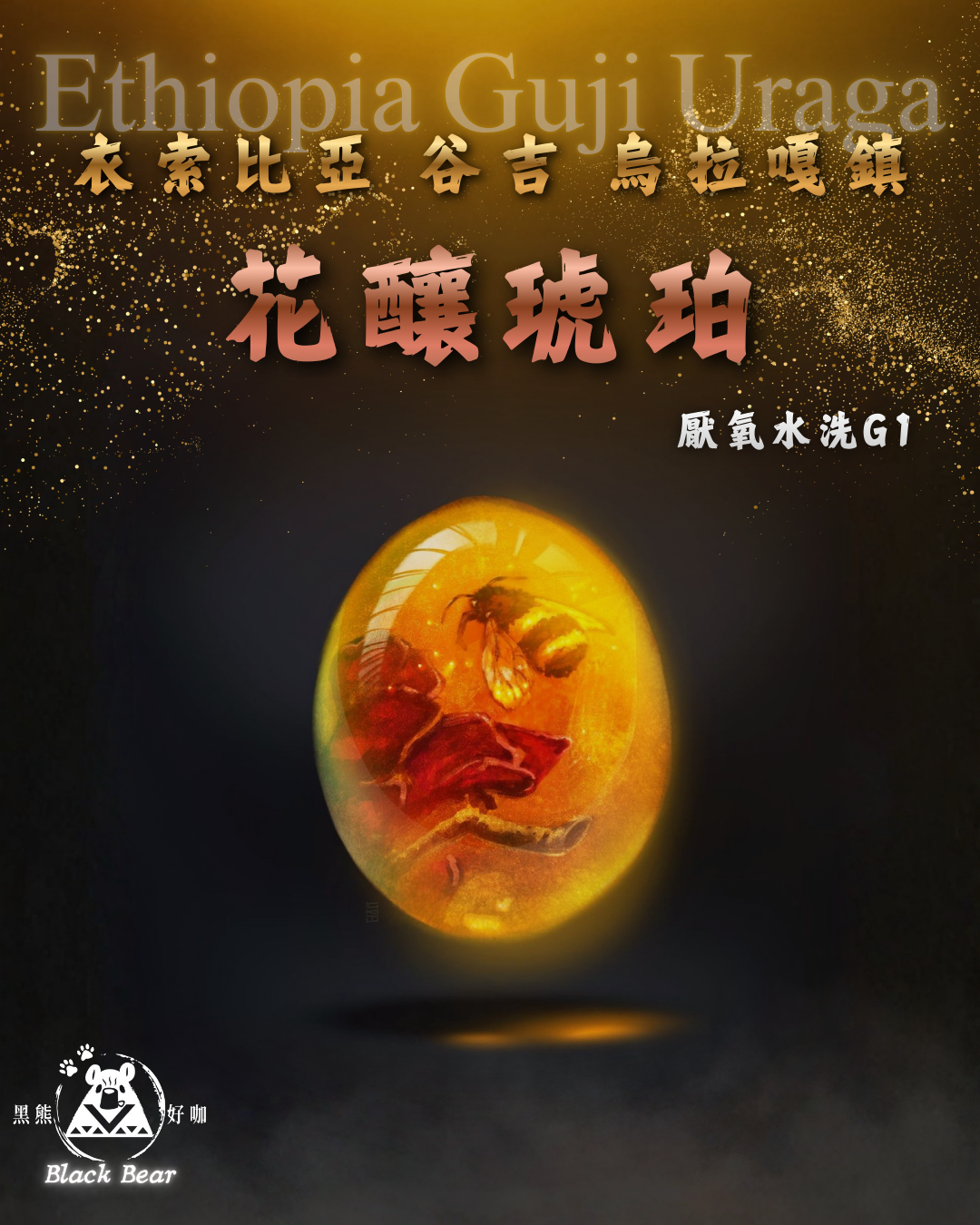 衣索比亞 古吉 烏拉嘎 花釀琥珀 厭氧水洗 G1 小藝妓再現的豆子