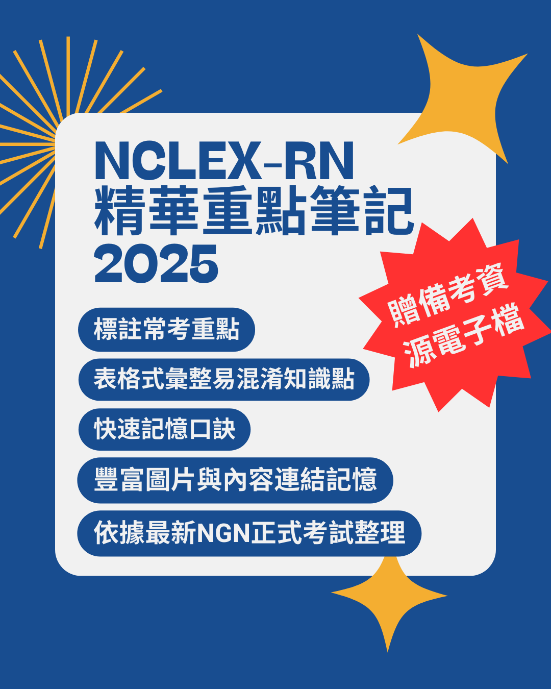 NCLEX-RN精華重點筆記2025
