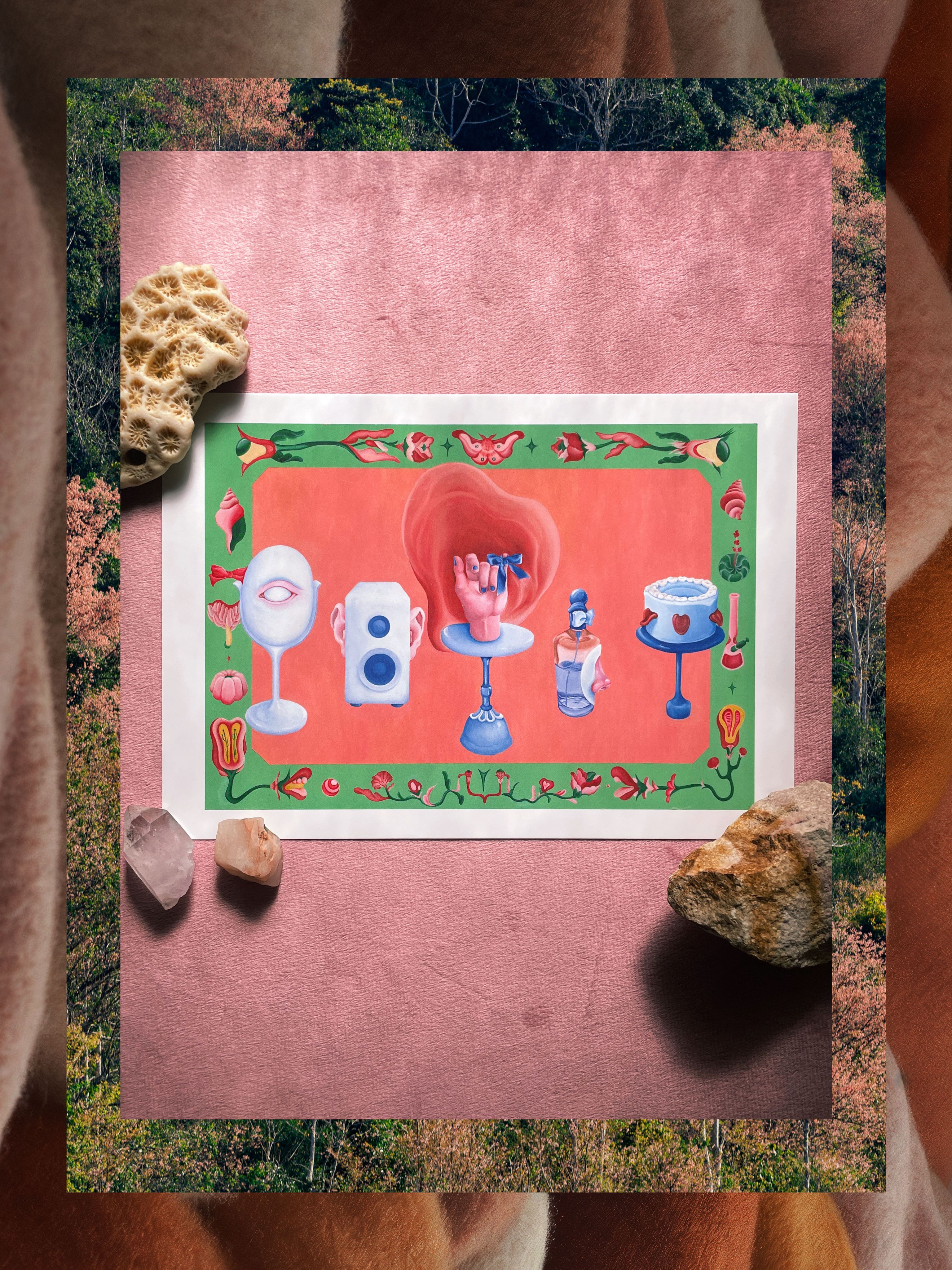 眼耳鼻舌身意色聲香味觸法明信片 Heart Sutra Transparent B5 Postcards