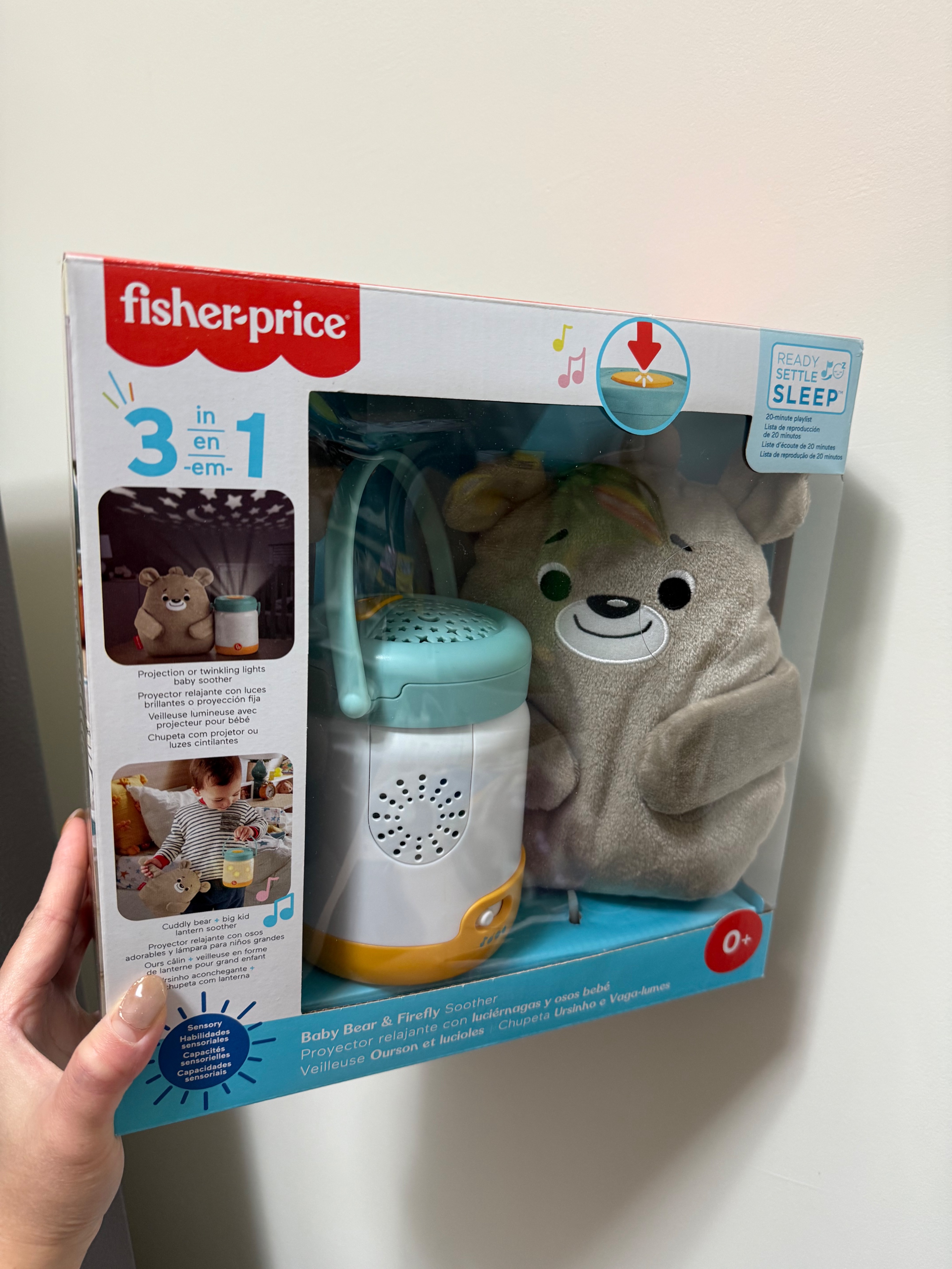 費雪安撫小熊奶瓶投影夜燈