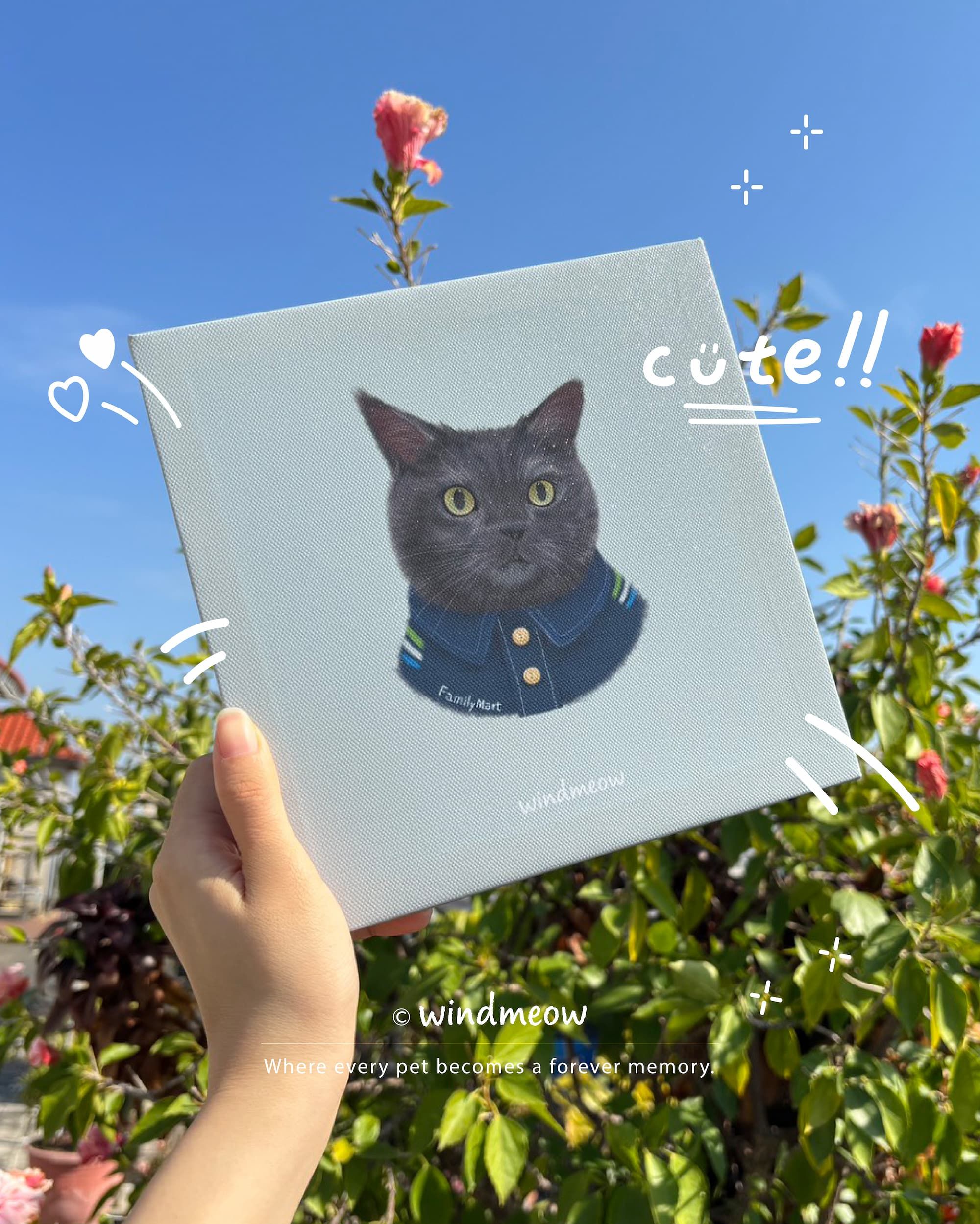 寵物似顏繪周邊-無框畫