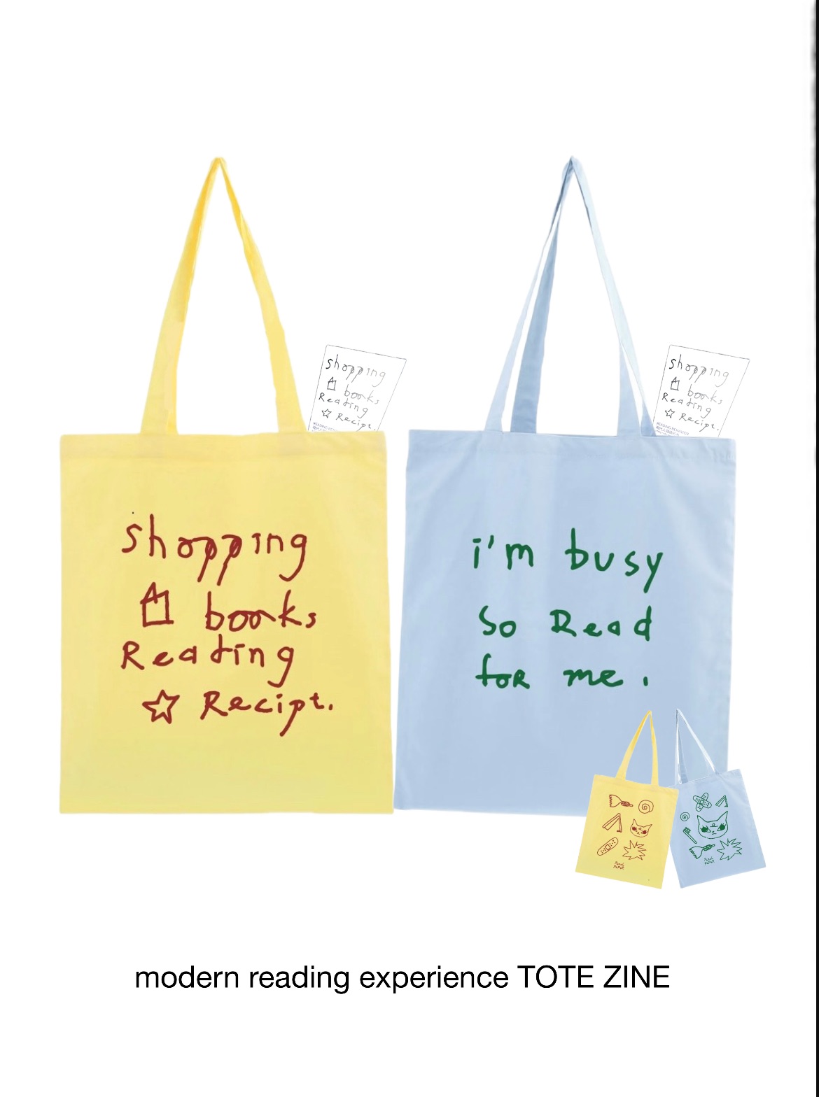 modern reading experience TOTE ZINE