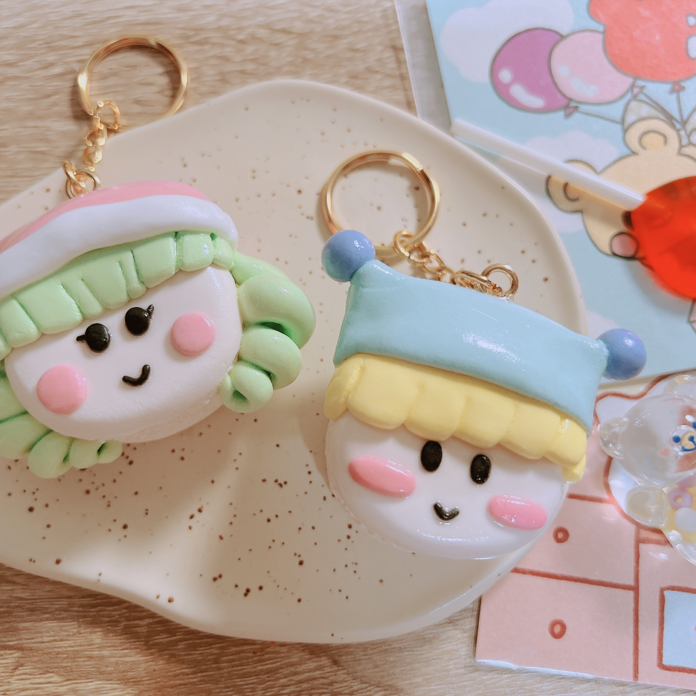 魔法咪嚕馬卡龍吊飾♡