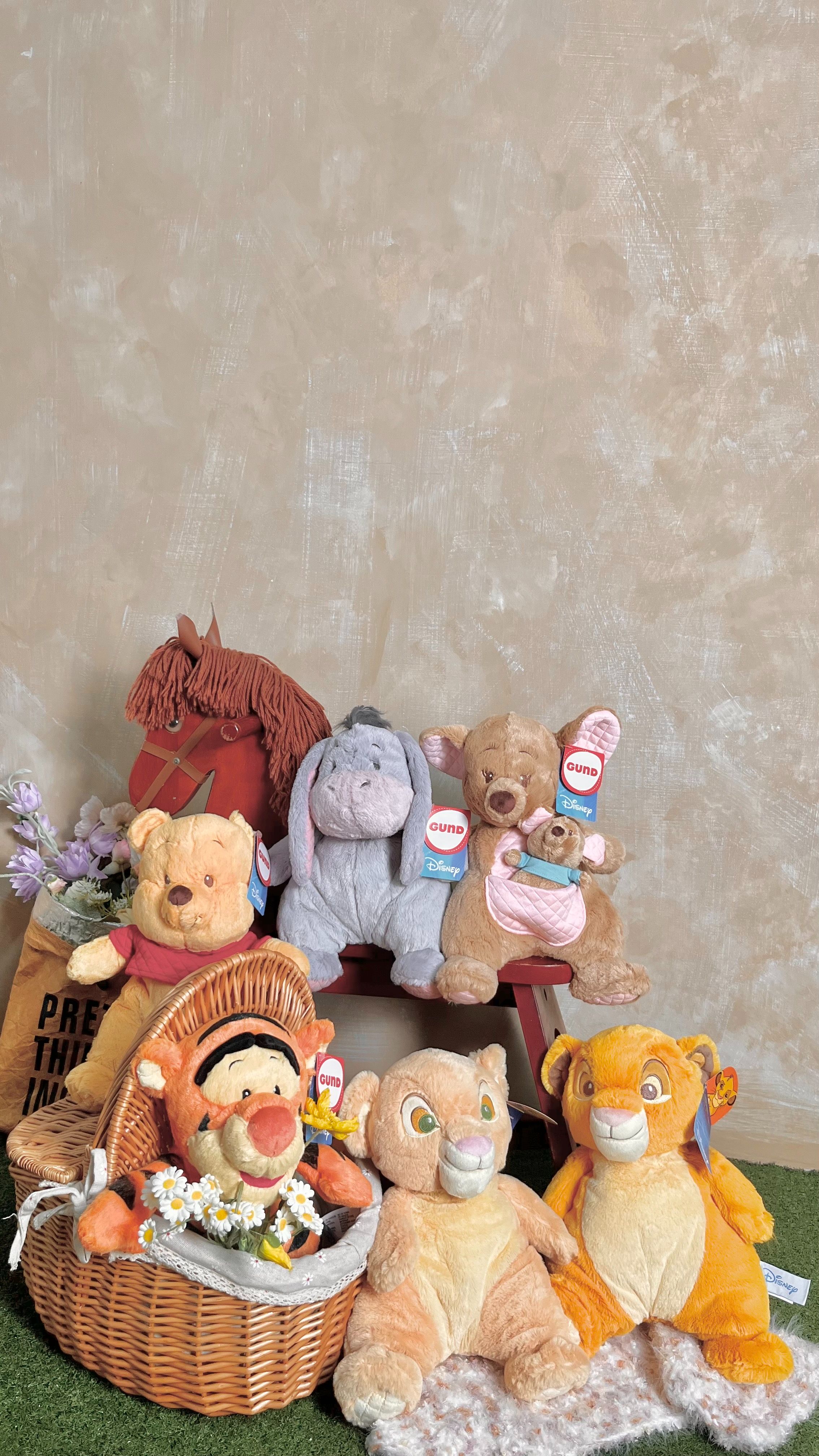 GUND Disney 迪士尼 小熊維尼/屹耳/跳跳虎/袋鼠媽媽和小荳/辛巴/娜娜