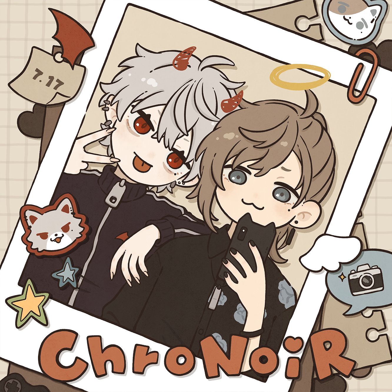 【二創｜彩虹社】 ChroNoiR🖤 叶 ＆ 葛葉 收藏卡冊